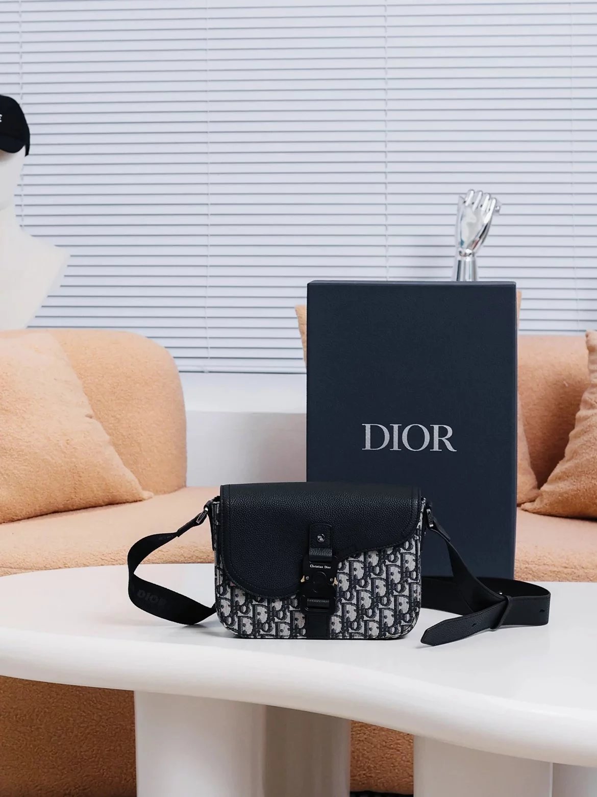 Item ID 8473 Dior-Oblique- Classic old flower canvas leather shoulder bag - Allover