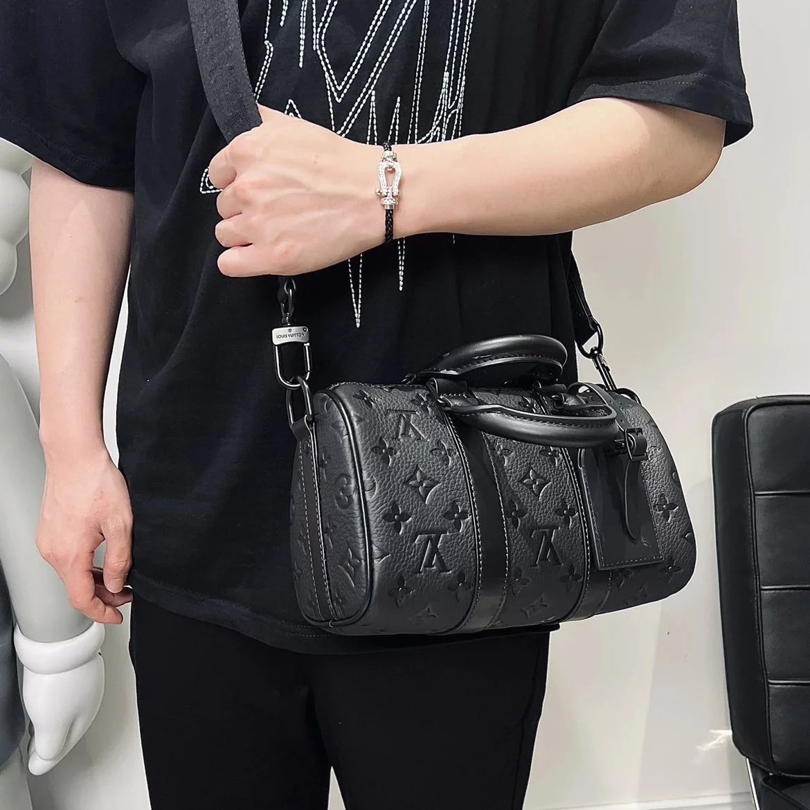 Item ID 8428 Advanced Customization - KEPEALL25 Leather Embossed Crossbody Bag - Ge