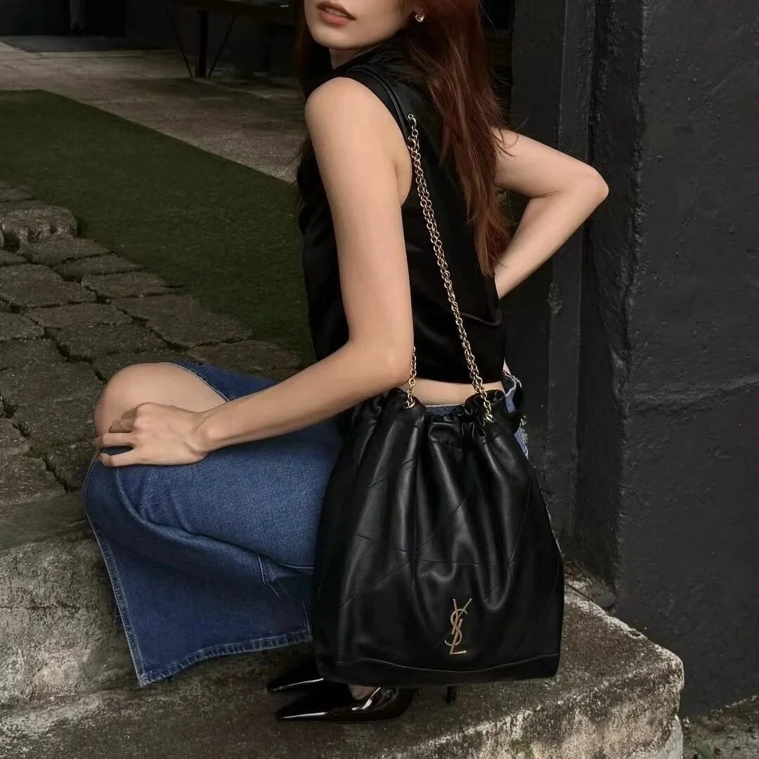 Item ID 8511 Tevs-Saint-Laurent-YSL-Jamie-4_3- lambskin tote bag - Large garbage ba