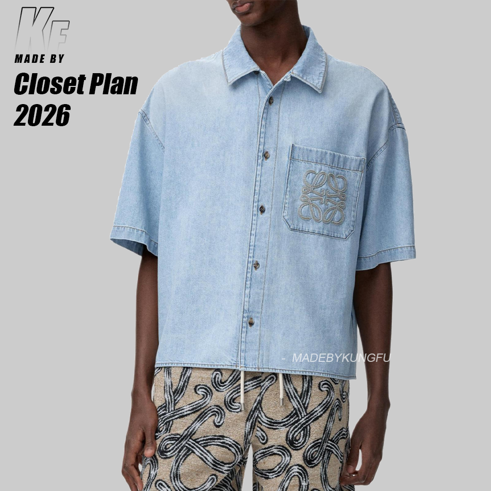 LOE patch embroidered denim shirt