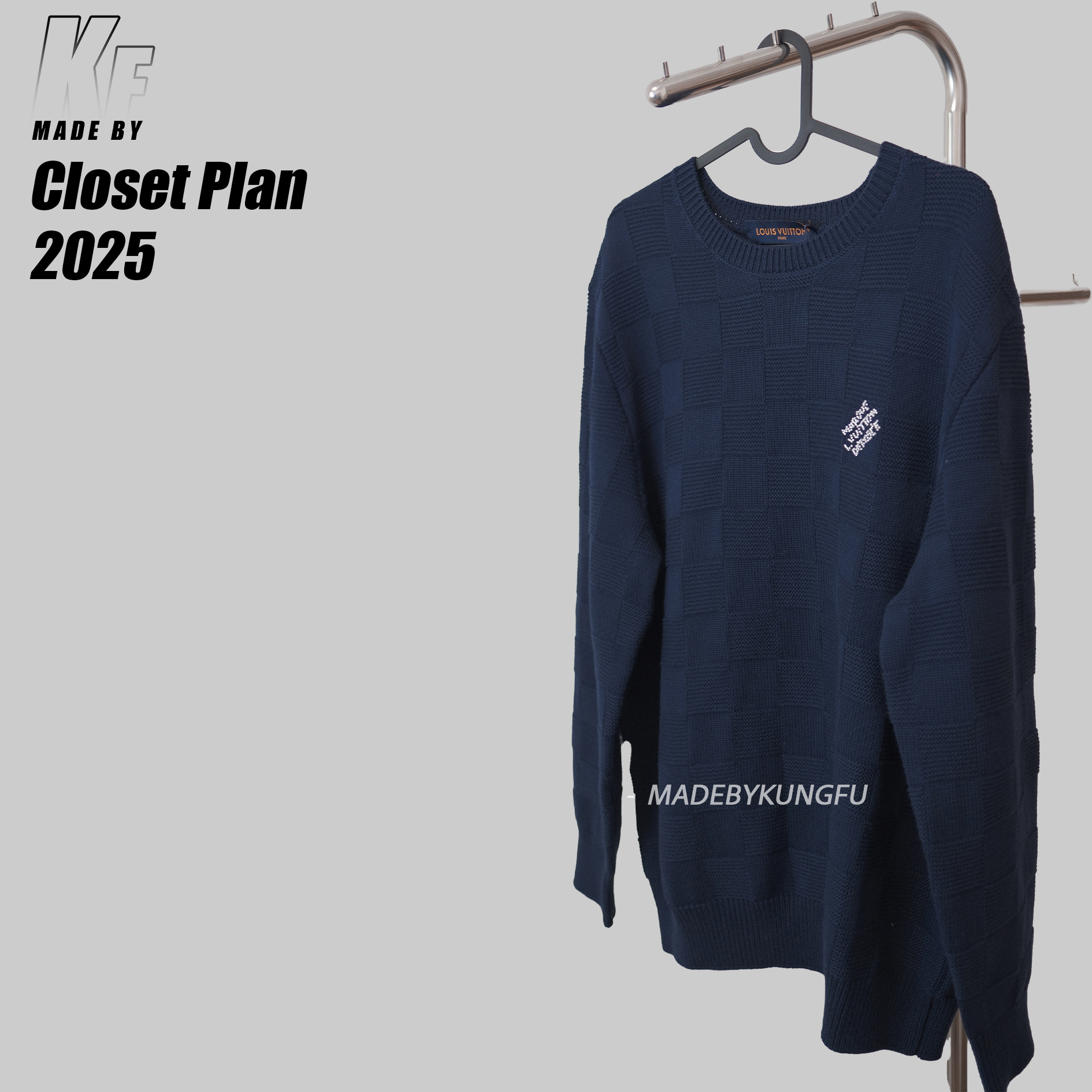 1v checkerboard sweater 