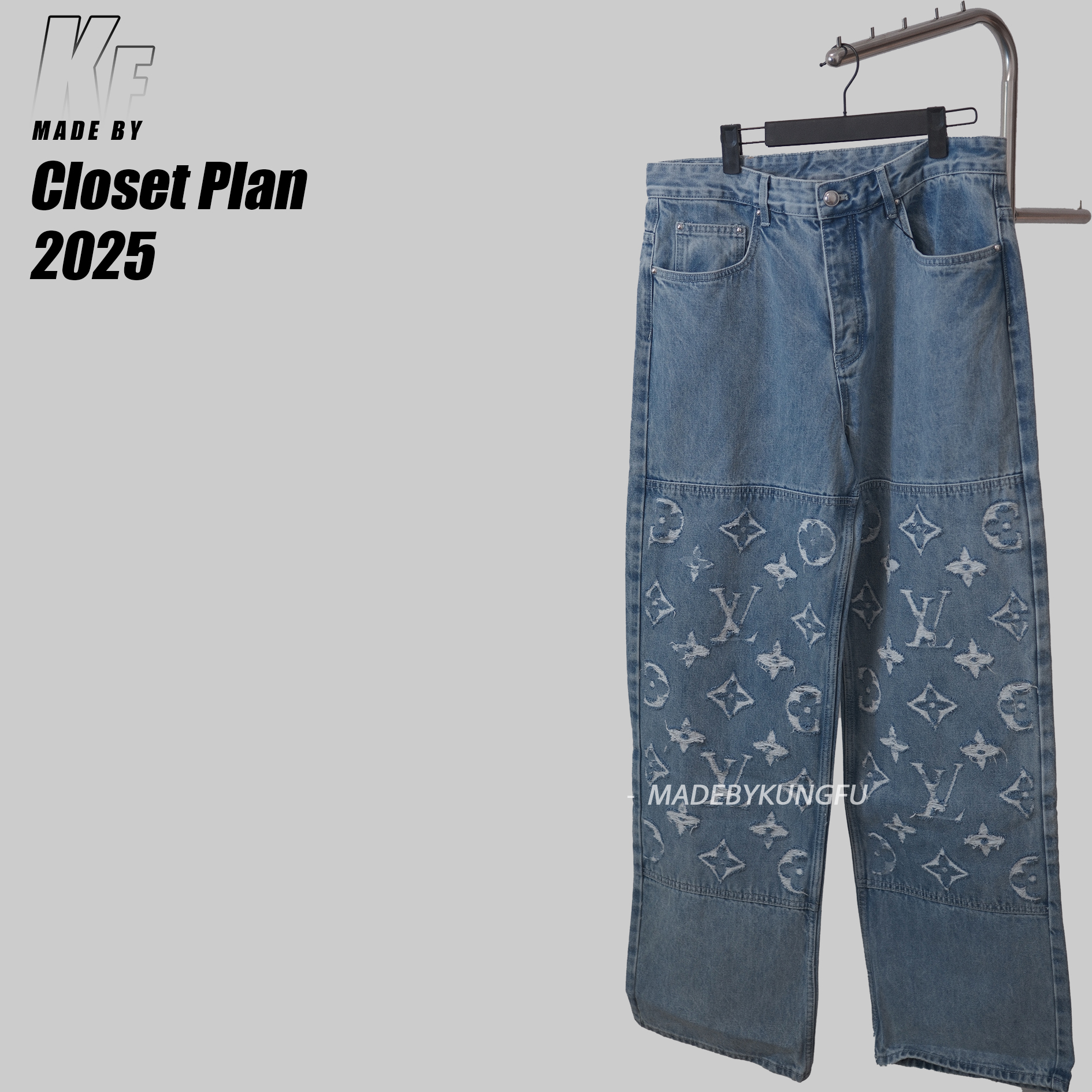 1v Laser Rubbed Jeans
