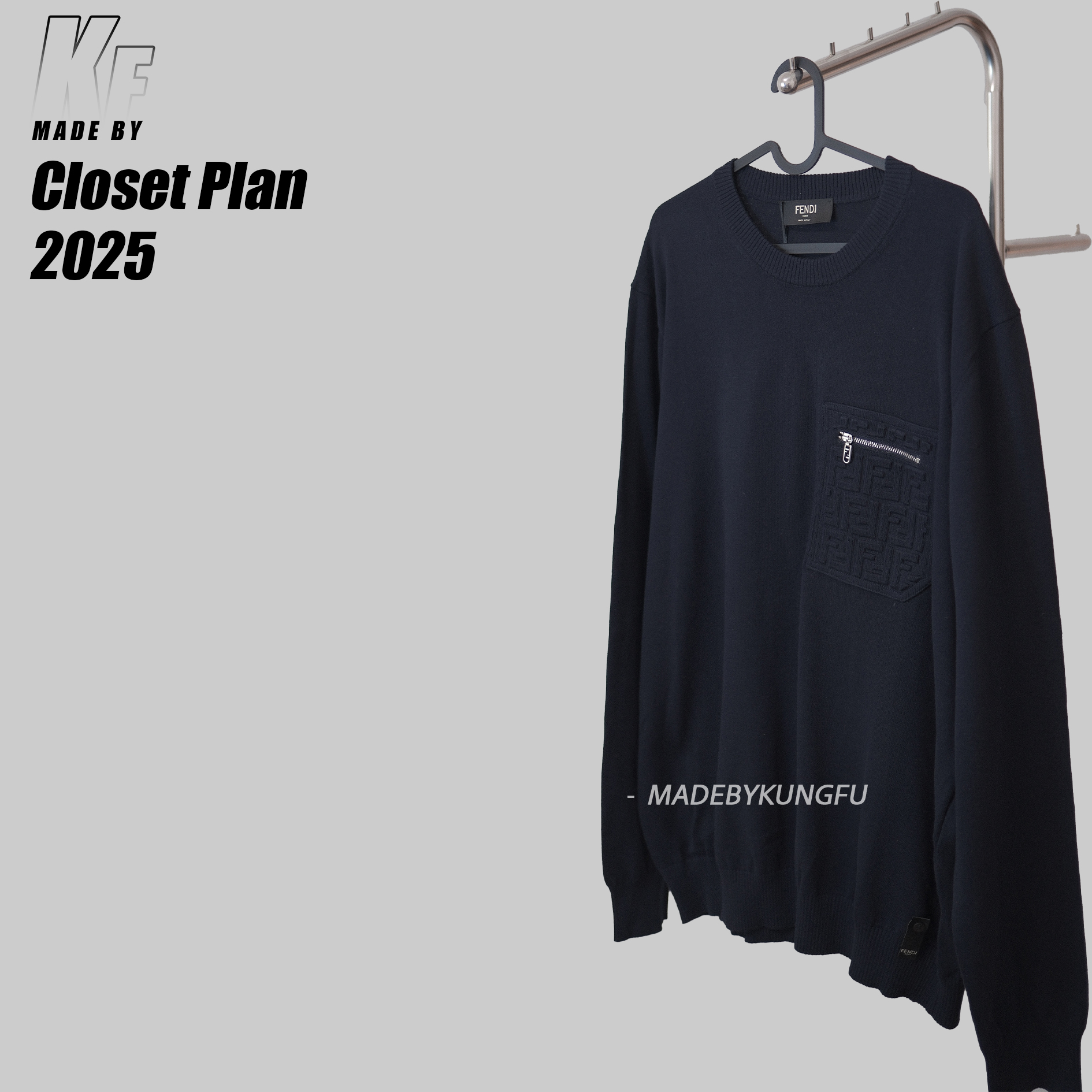 FE 100% wool pocket sweater