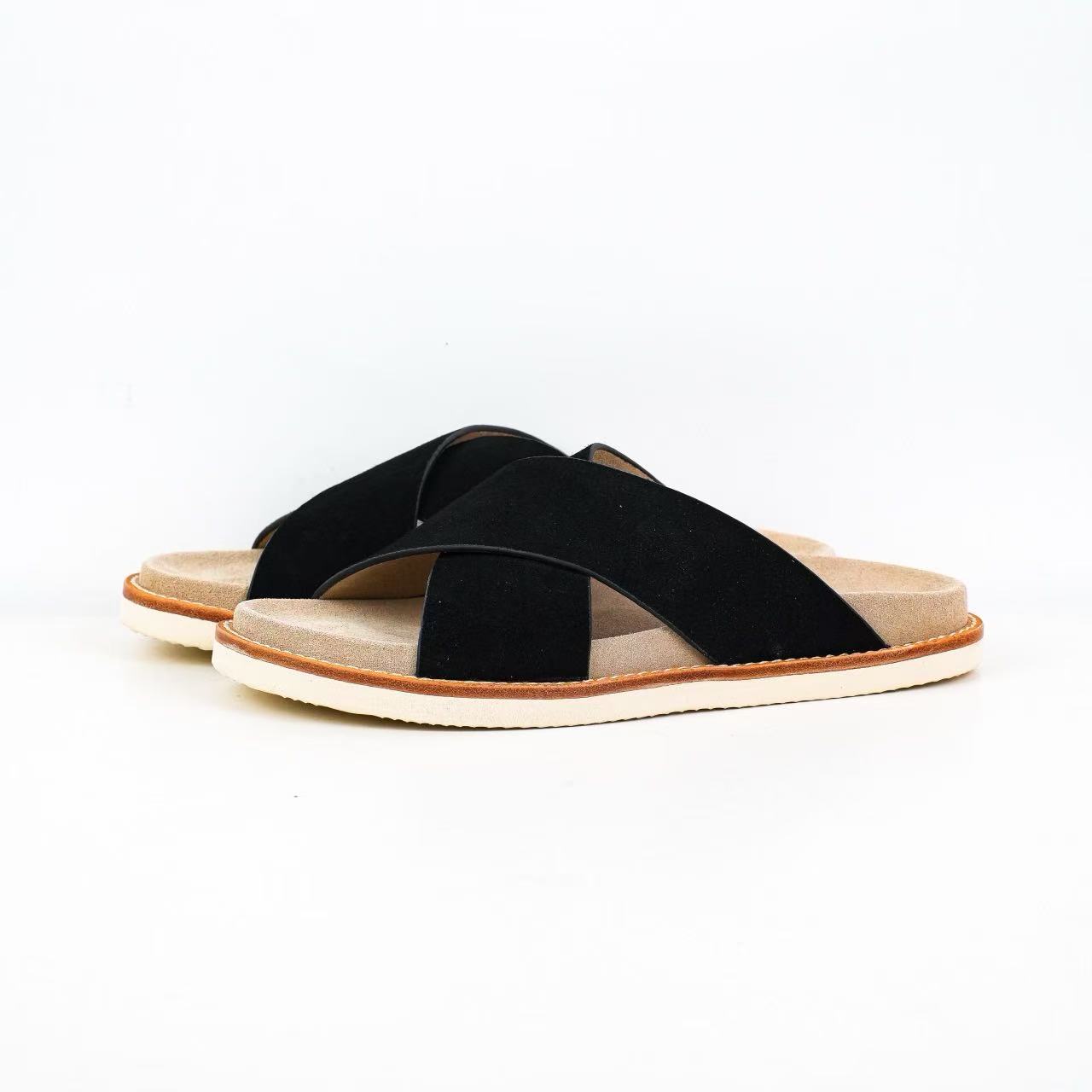 Brunello Cucinelli 双排扣凉拖 黑色
