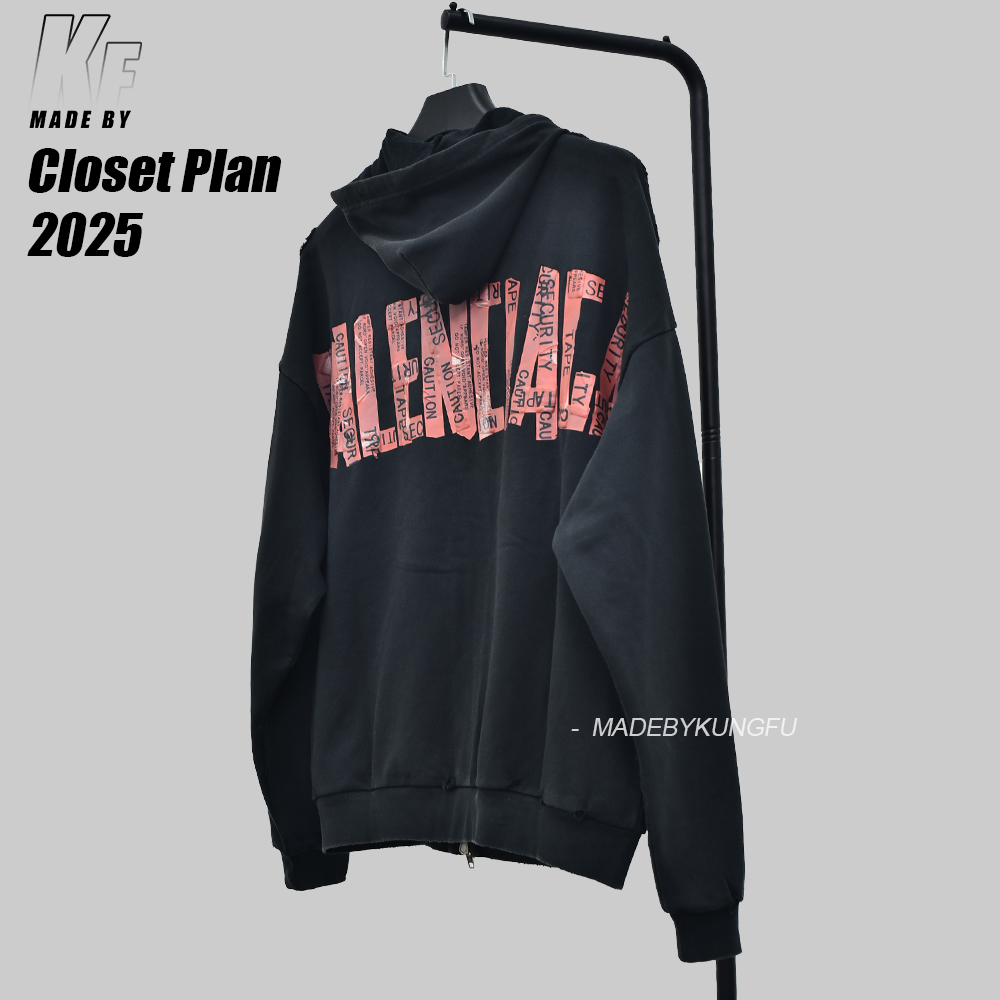 巴黎世家 做旧破洞外套