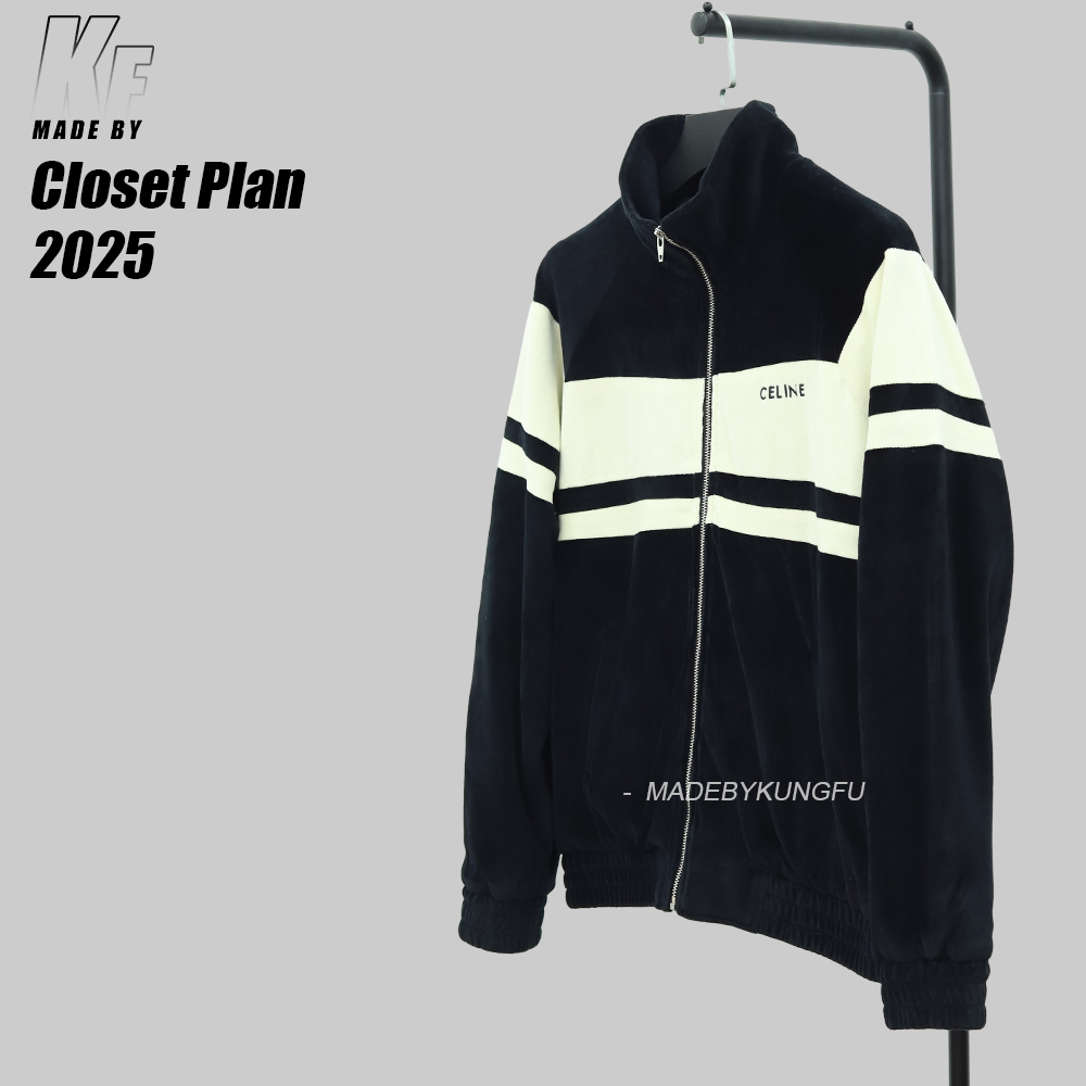 Celine刺绣丝绒夹克