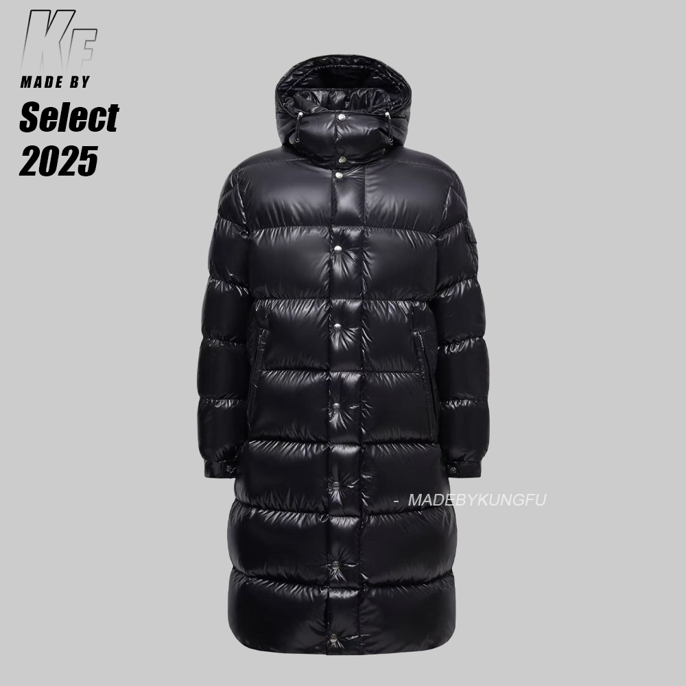 蒙口长玛雅羽绒服__黑色