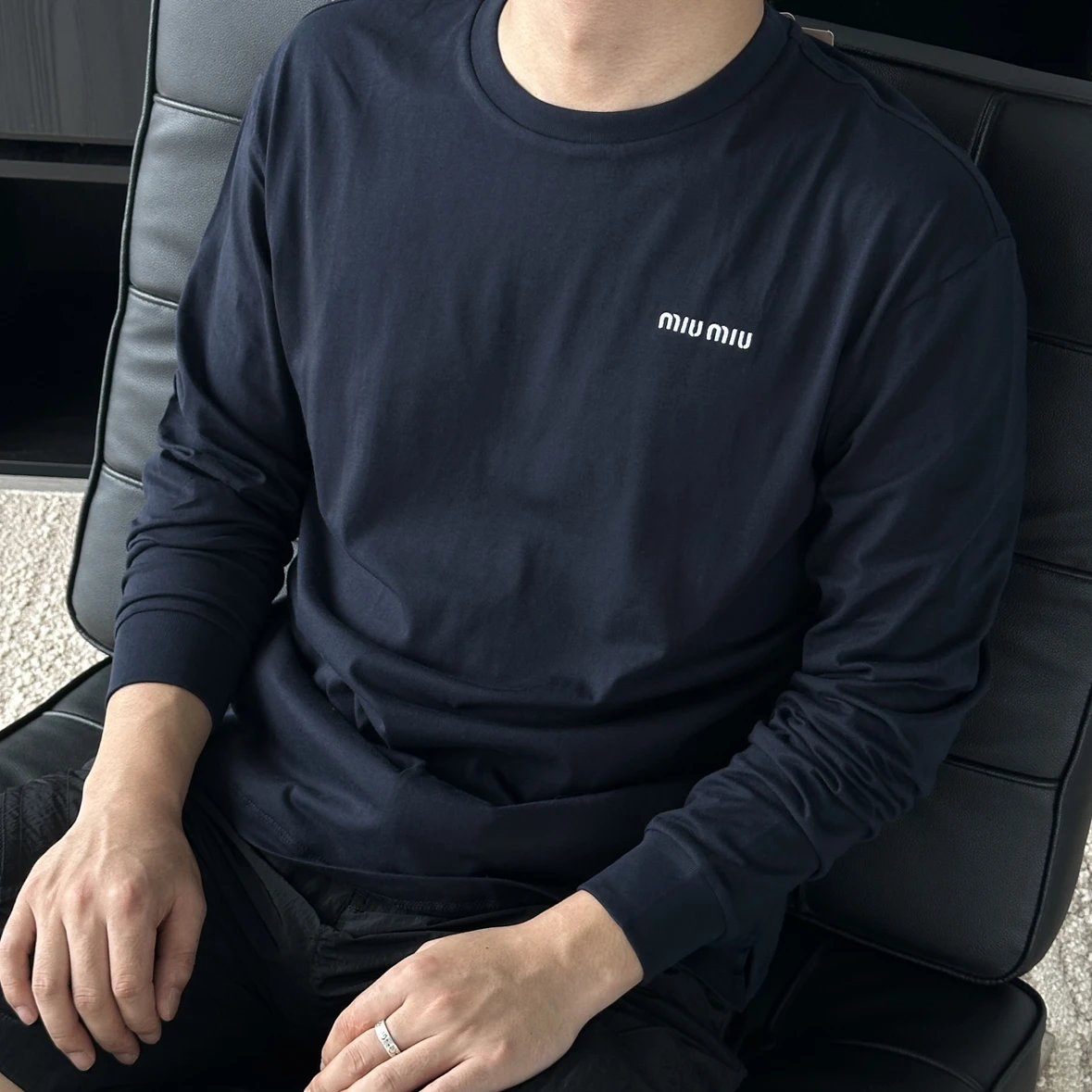 Item ID 8188 MIU-MIU Miu Miu - long sleeves -26 Combed cotton plain weave - ribbing