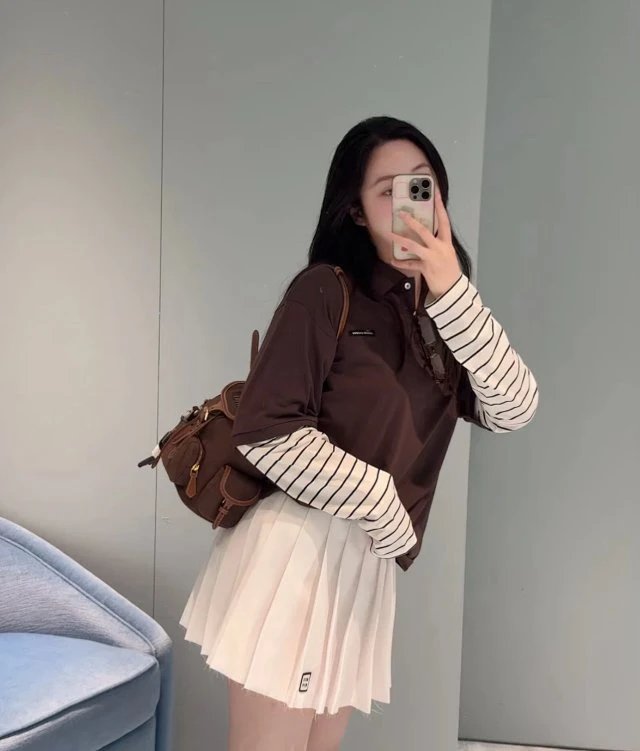 Item ID 8184 M1U-M1U Miu Miu long sleeves “60 Double combed cotton ” Relaxed fit Po