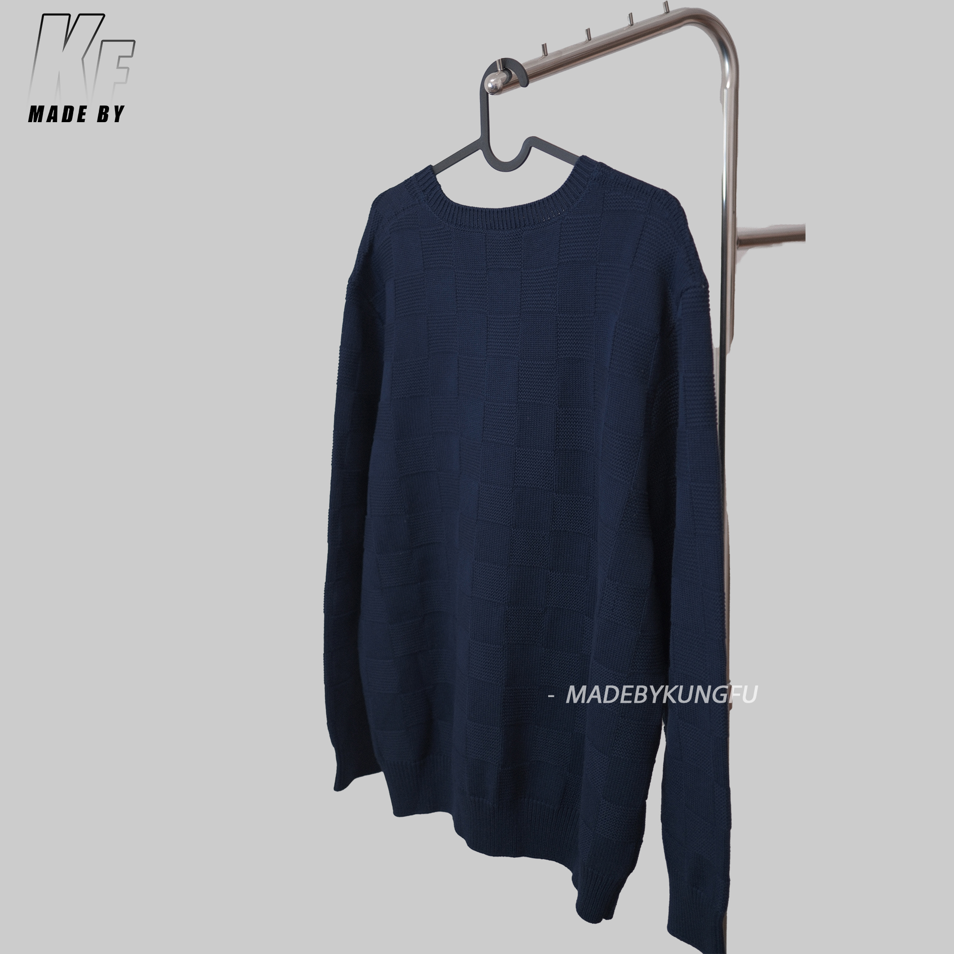 1v checkerboard sweater 