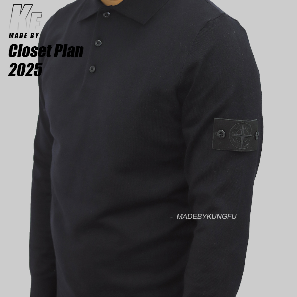 石头岛Polo毛衫 黑色