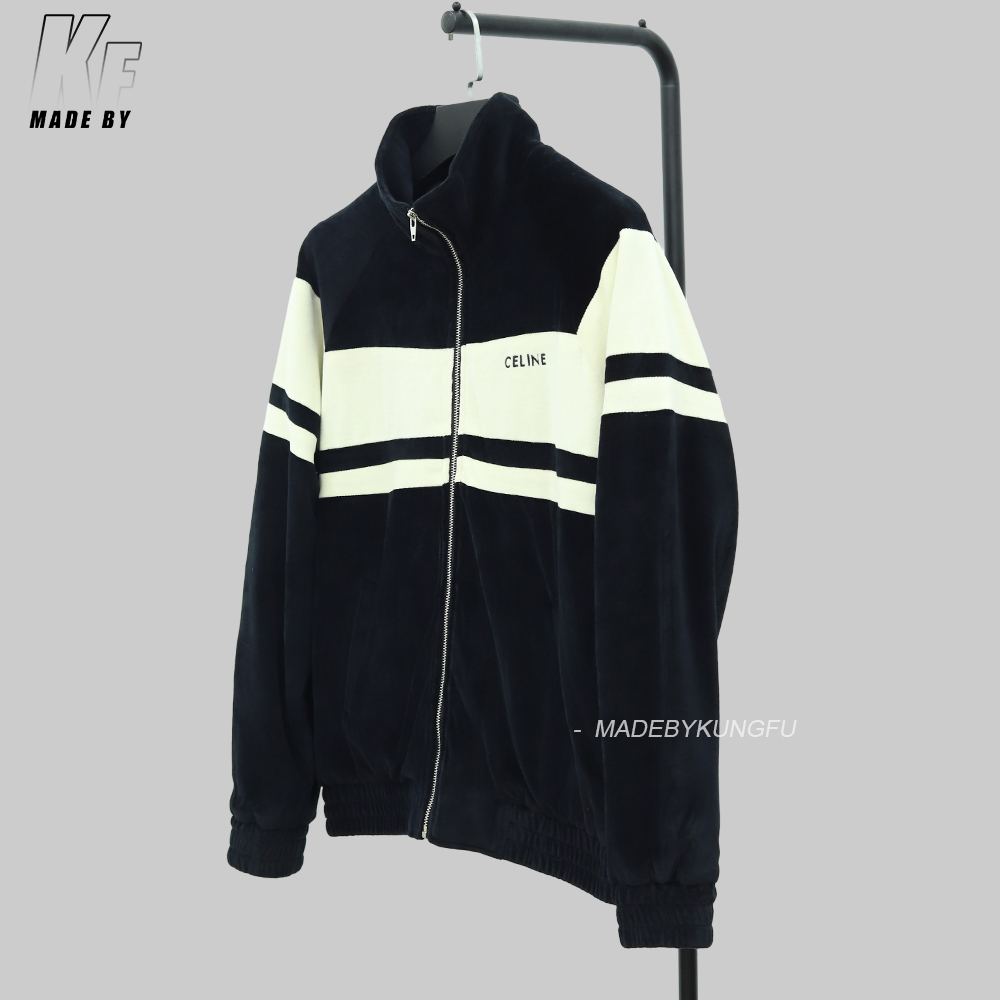 Celine刺绣丝绒夹克