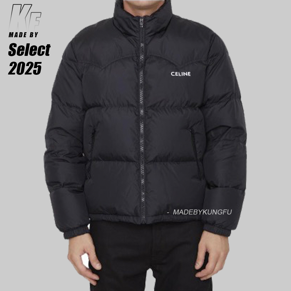 CELINE立领长袖夹克外套_哑光羽绒服