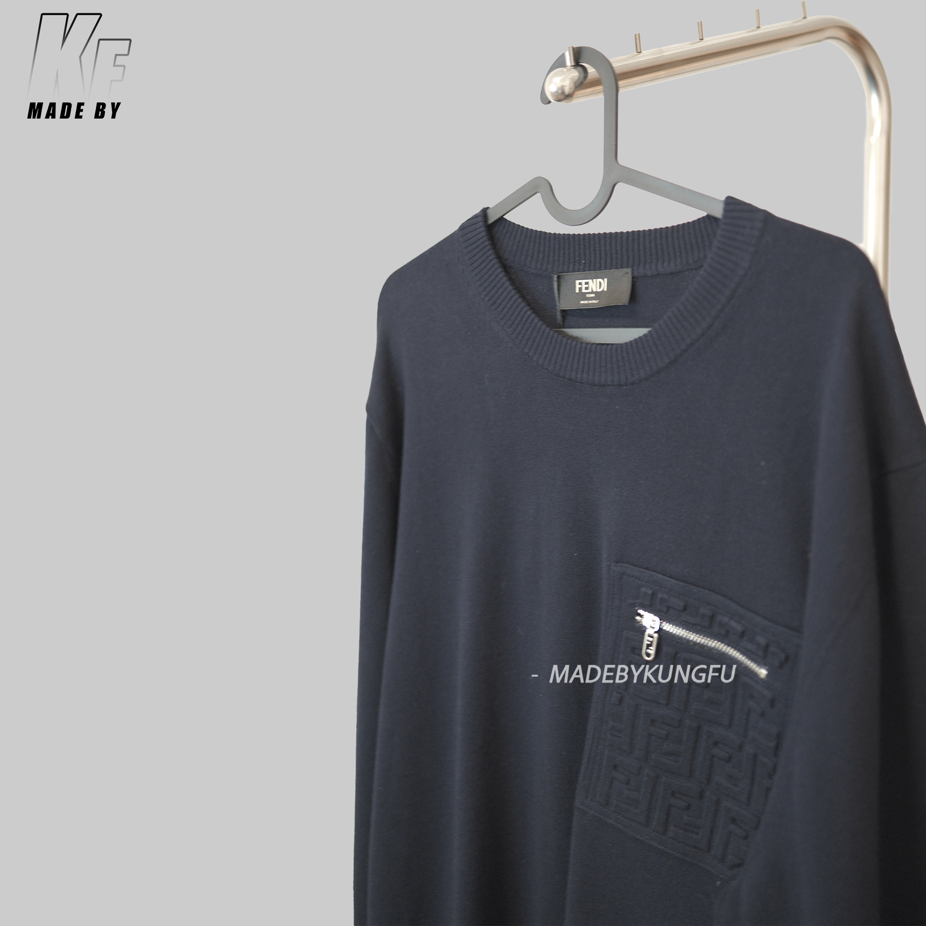 FE 100% wool pocket sweater