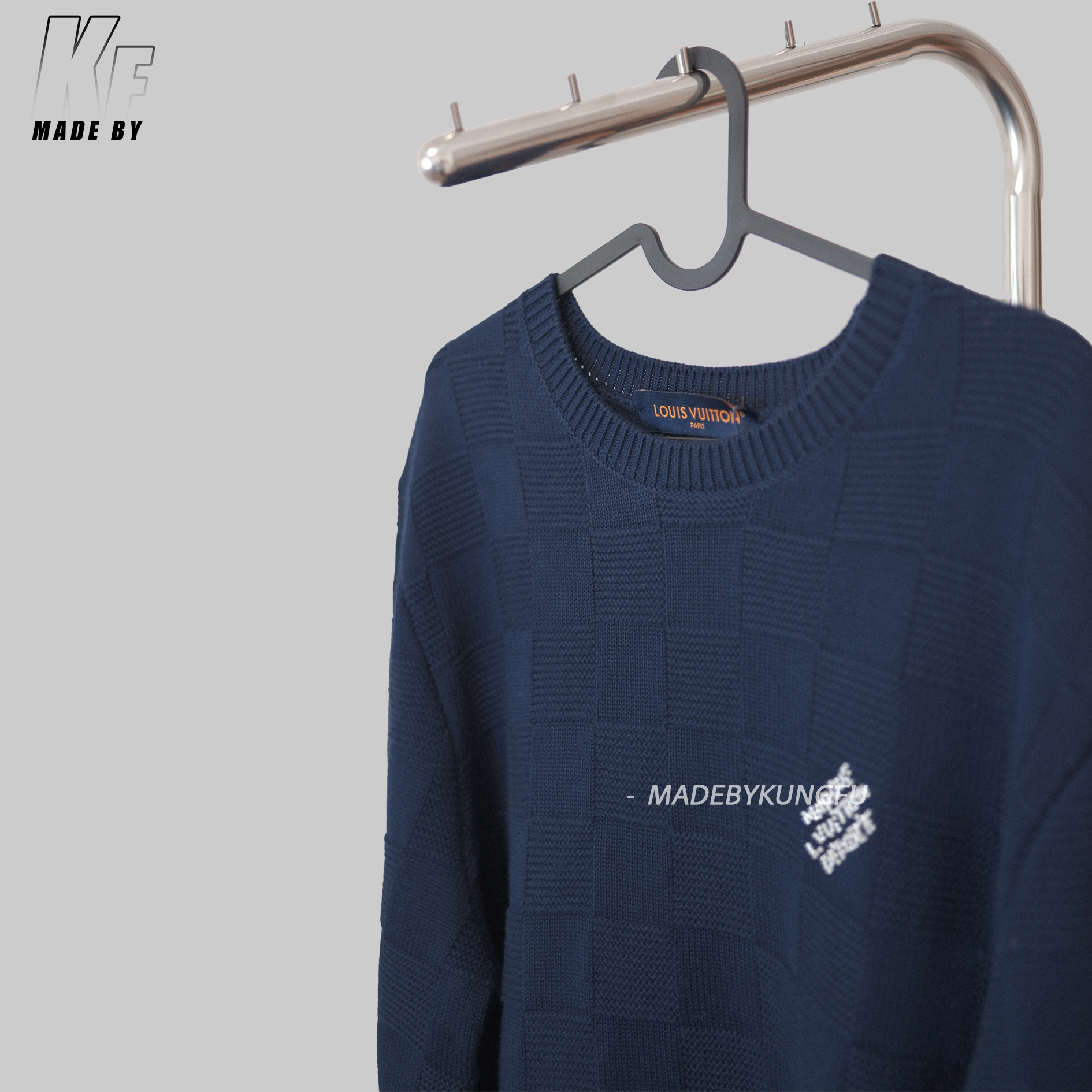 1v checkerboard sweater 