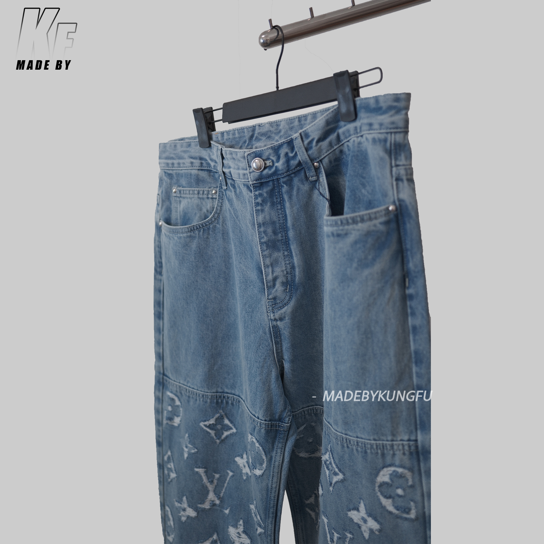 1v Laser Rubbed Jeans