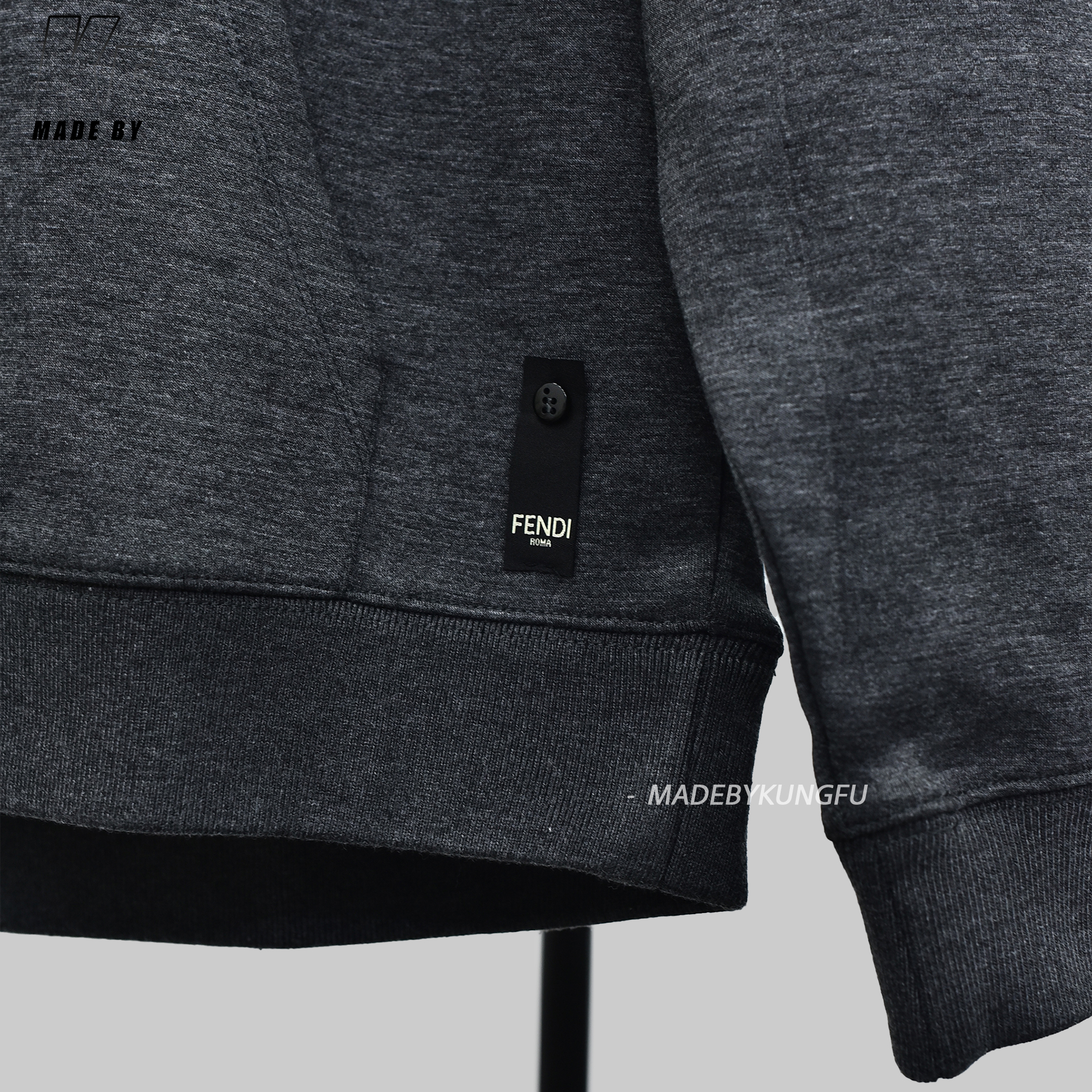 FENDI芬迪logo卫衣 深灰色