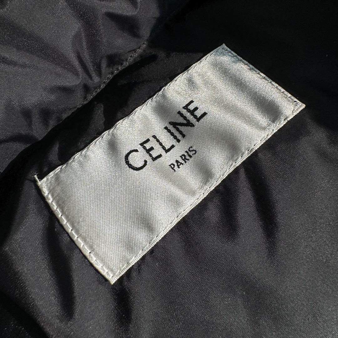CELINE立领长袖夹克外套_哑光羽绒服