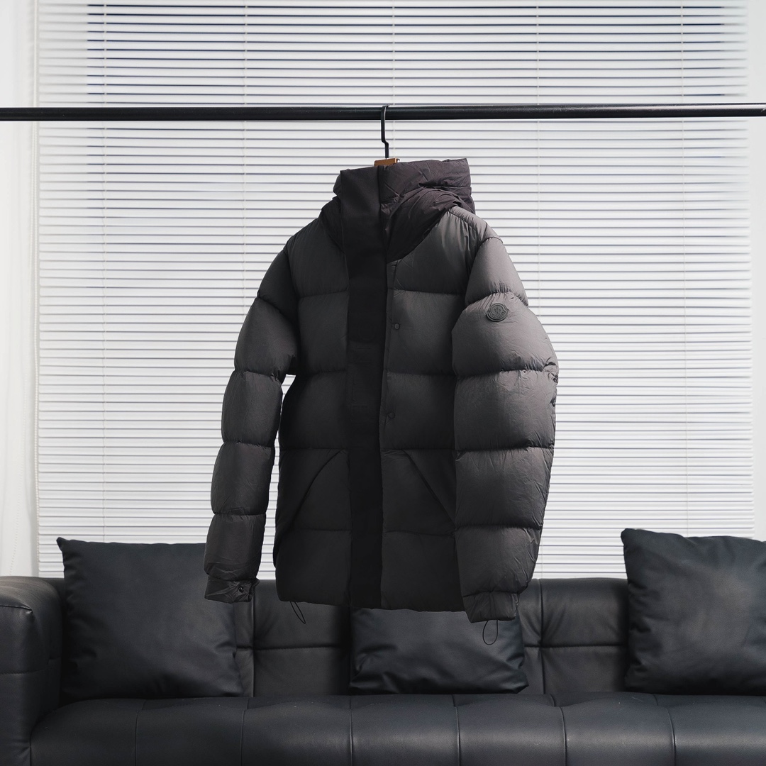 蒙口黑武士羽绒服___黑色灰色