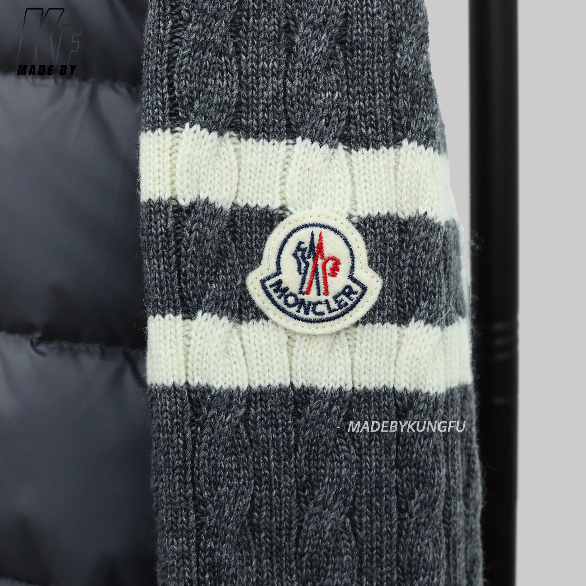 Mon Padded Corduroy Cardigan grey【150G goose down】