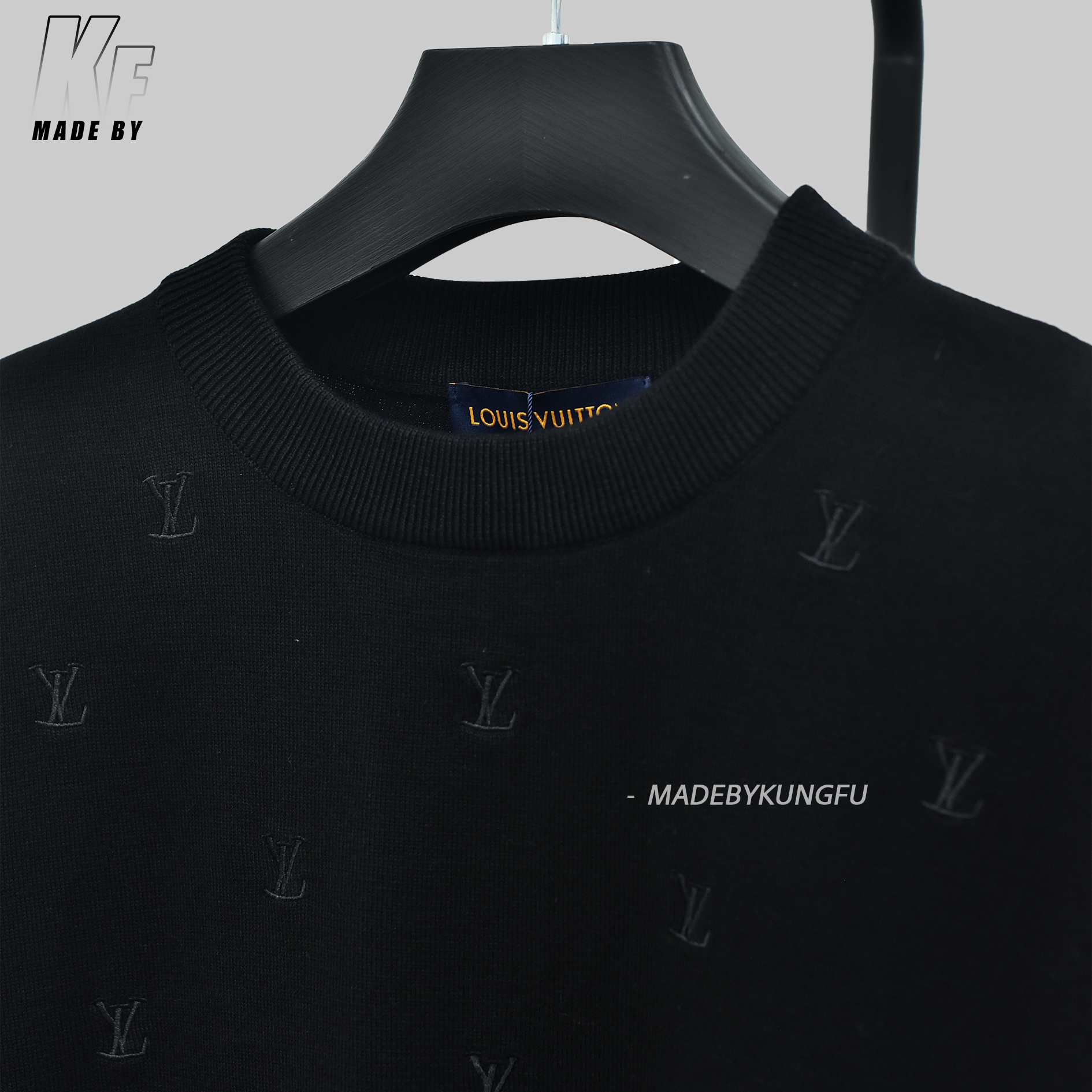 1V印花针织短袖 黑色