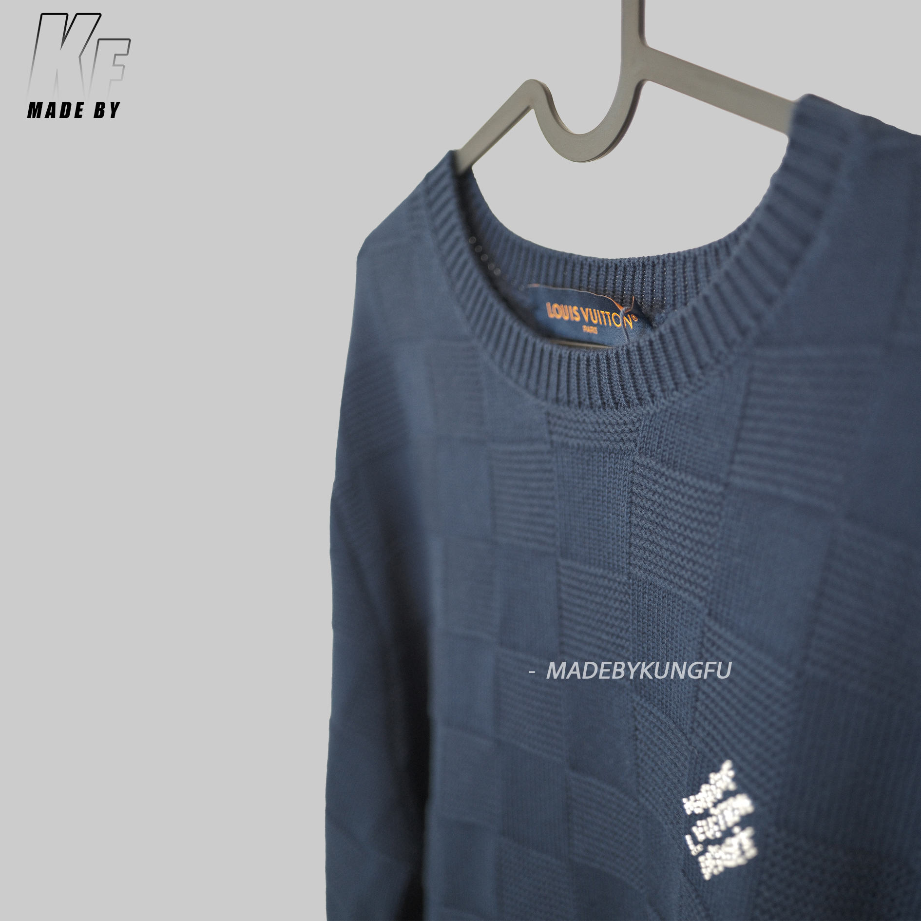 1v checkerboard sweater 