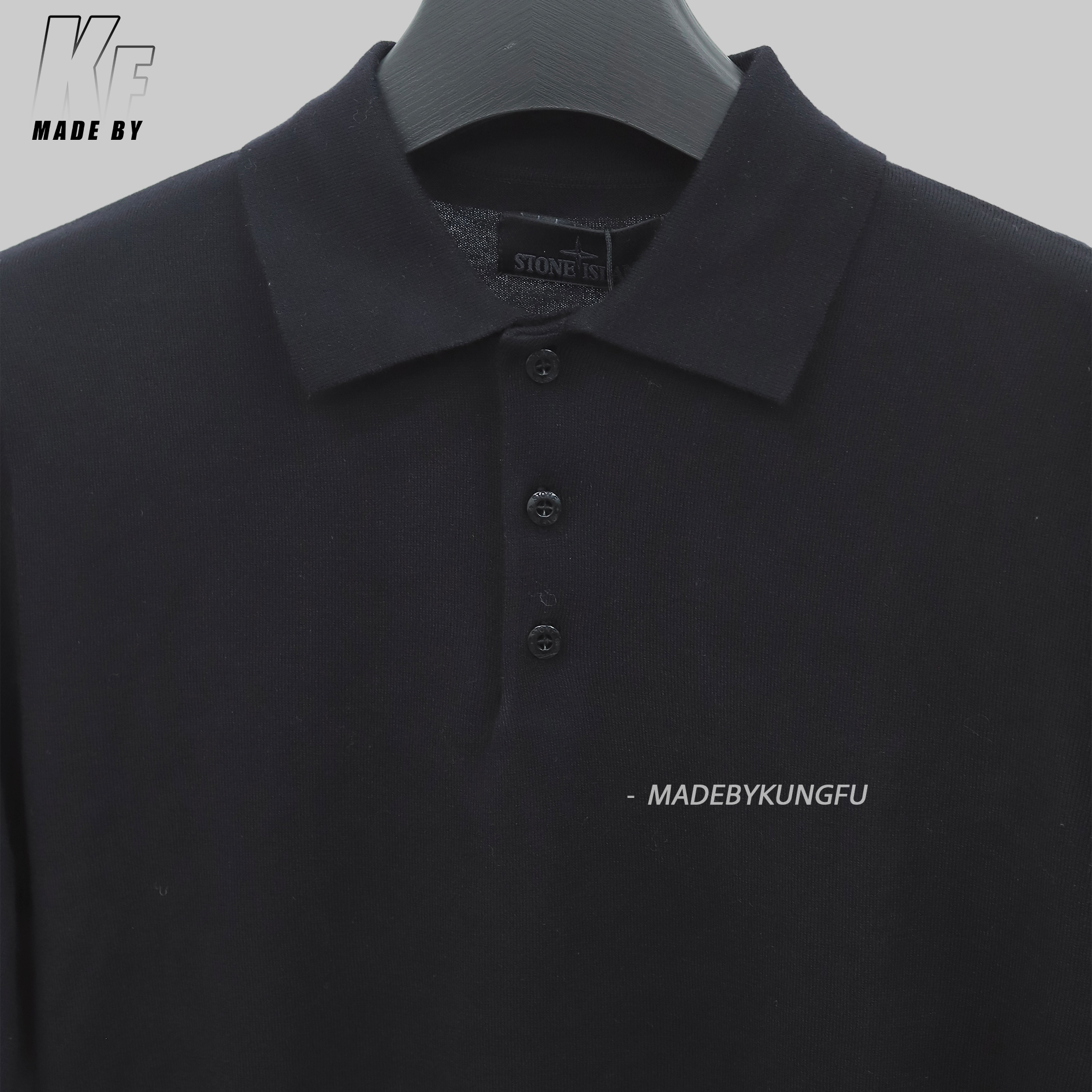 石头岛Polo毛衫 黑色