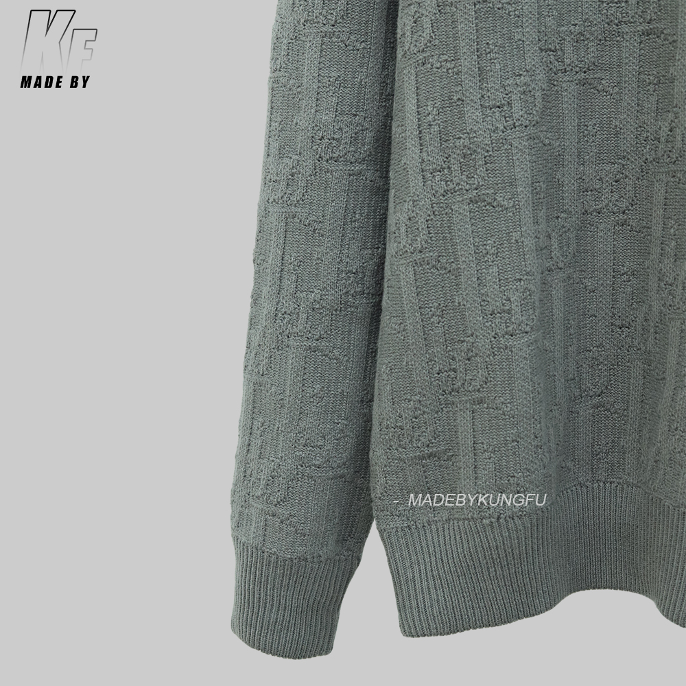 Dior老花暗纹毛衣 灰色