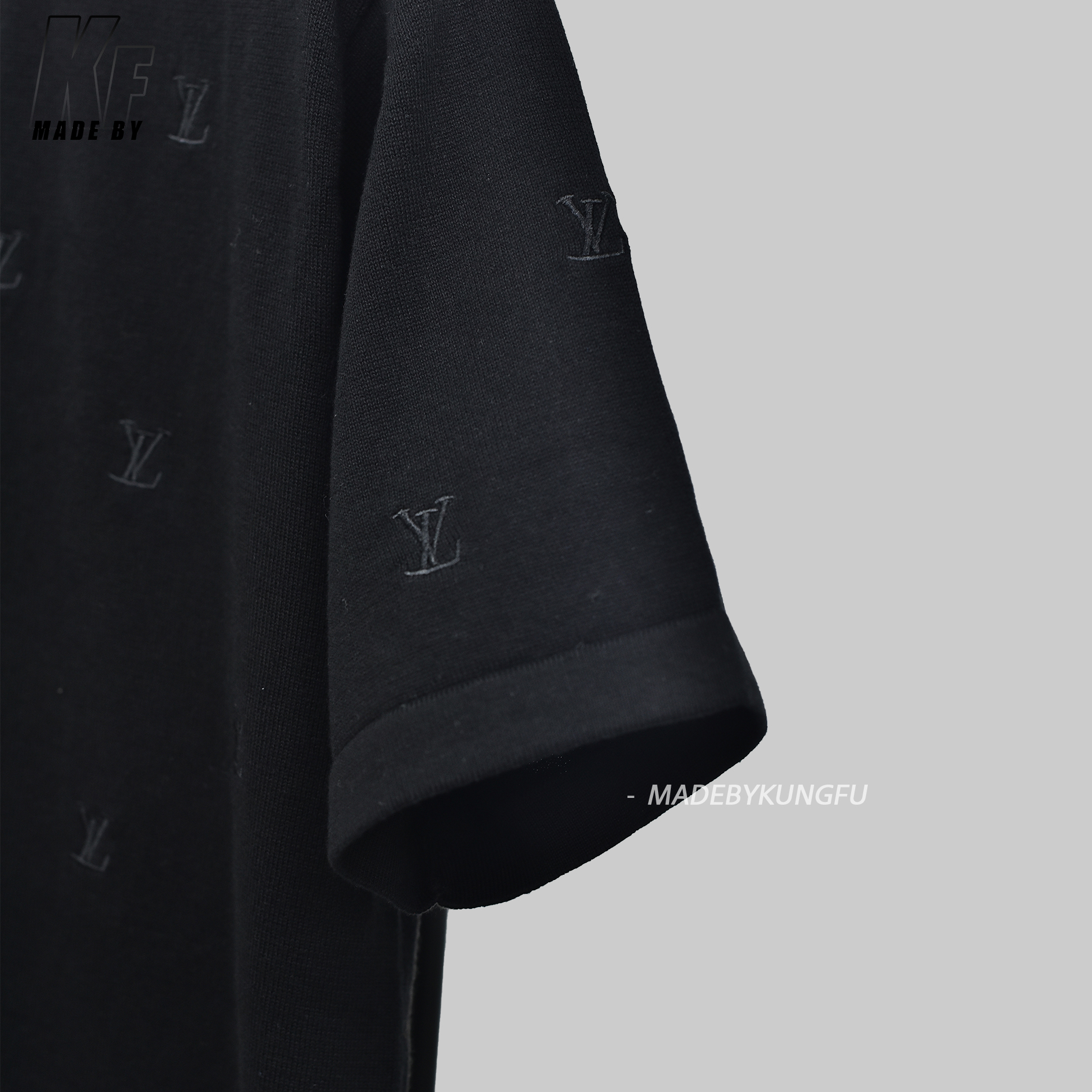 1V印花针织短袖 黑色