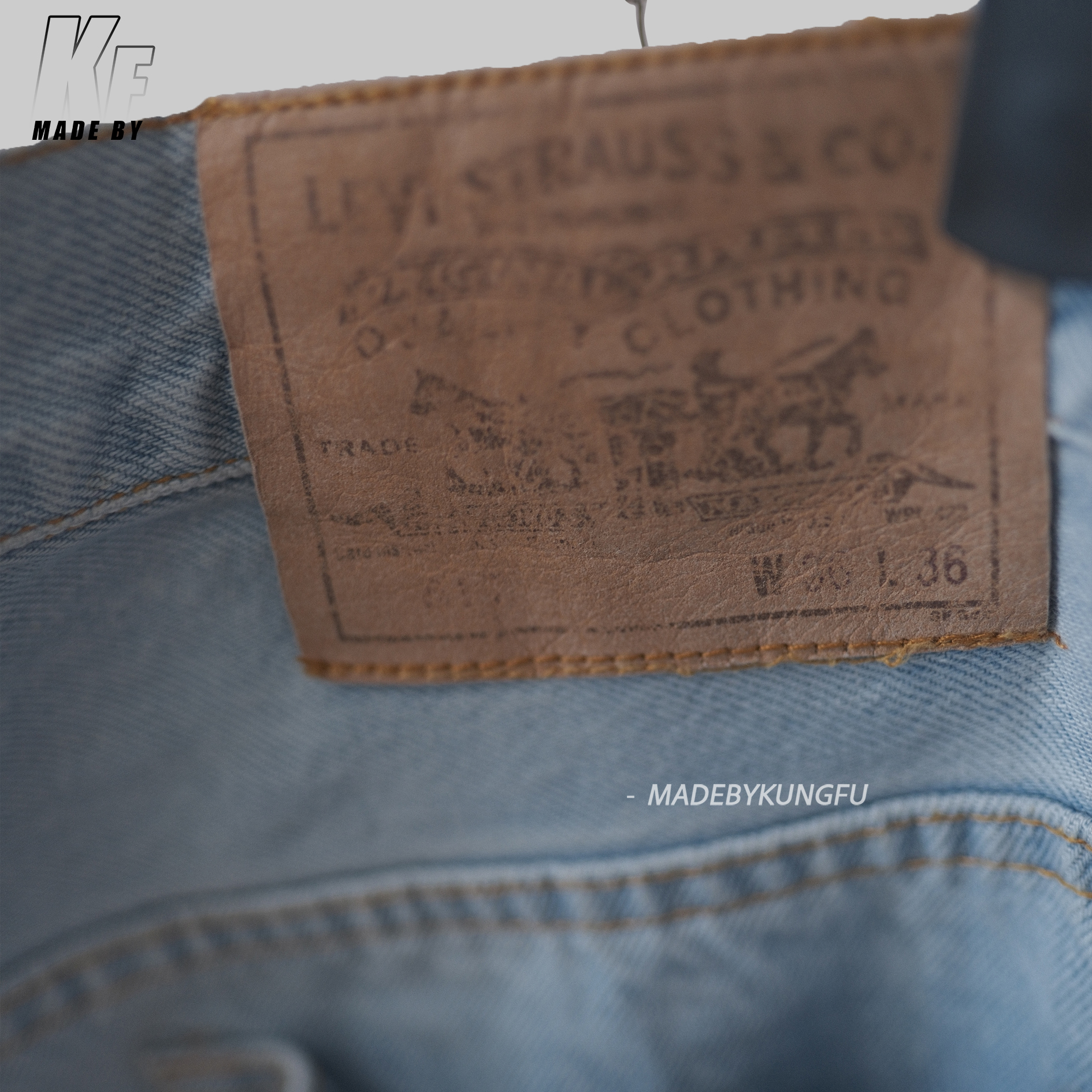 1v Laser Rubbed Jeans