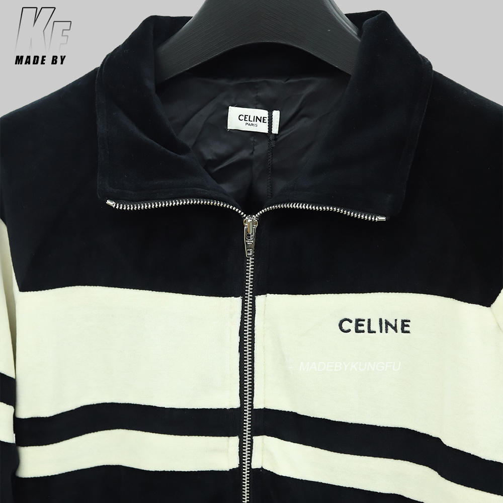 Celine刺绣丝绒夹克