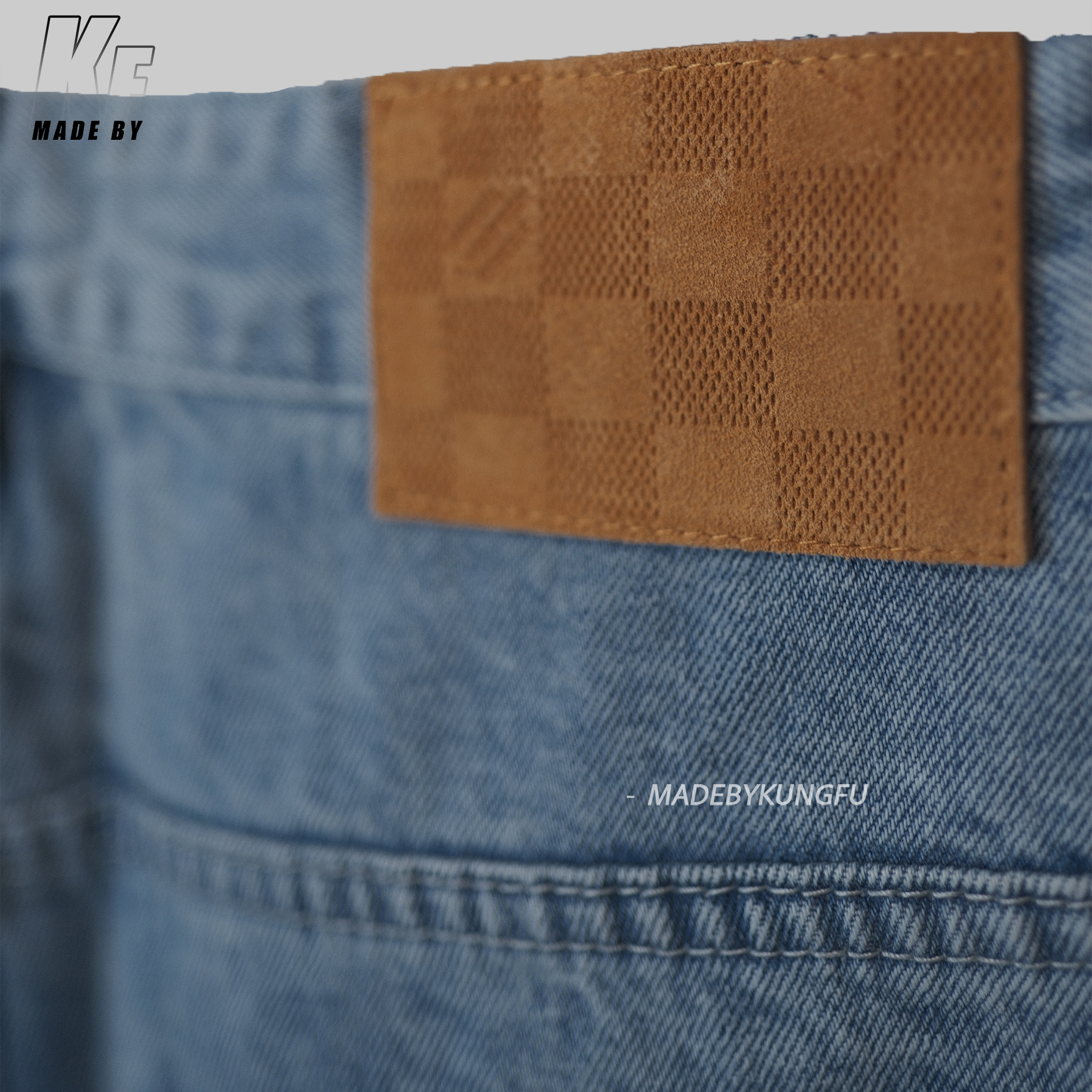 1v Laser Rubbed Jeans