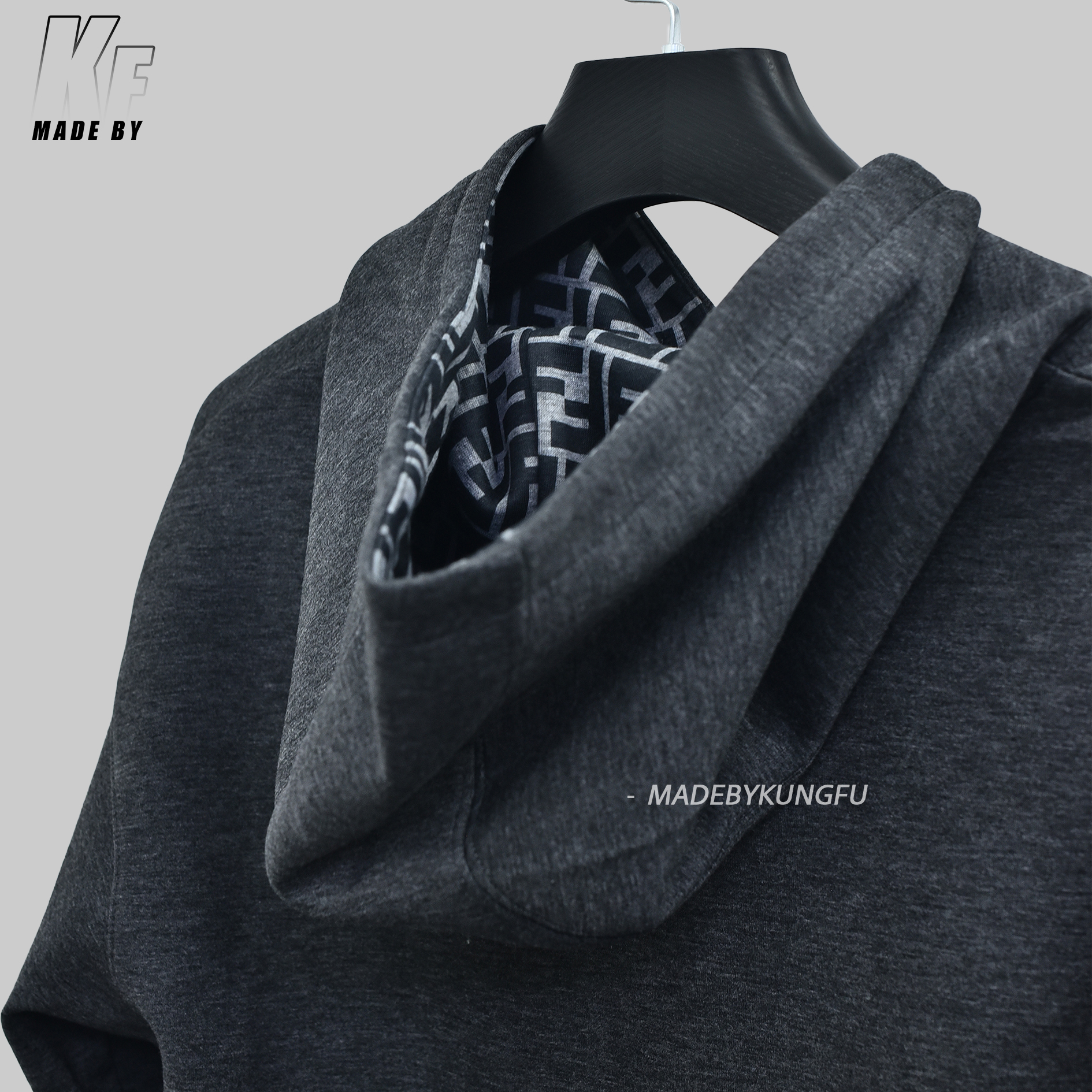 FENDI芬迪logo卫衣 深灰色