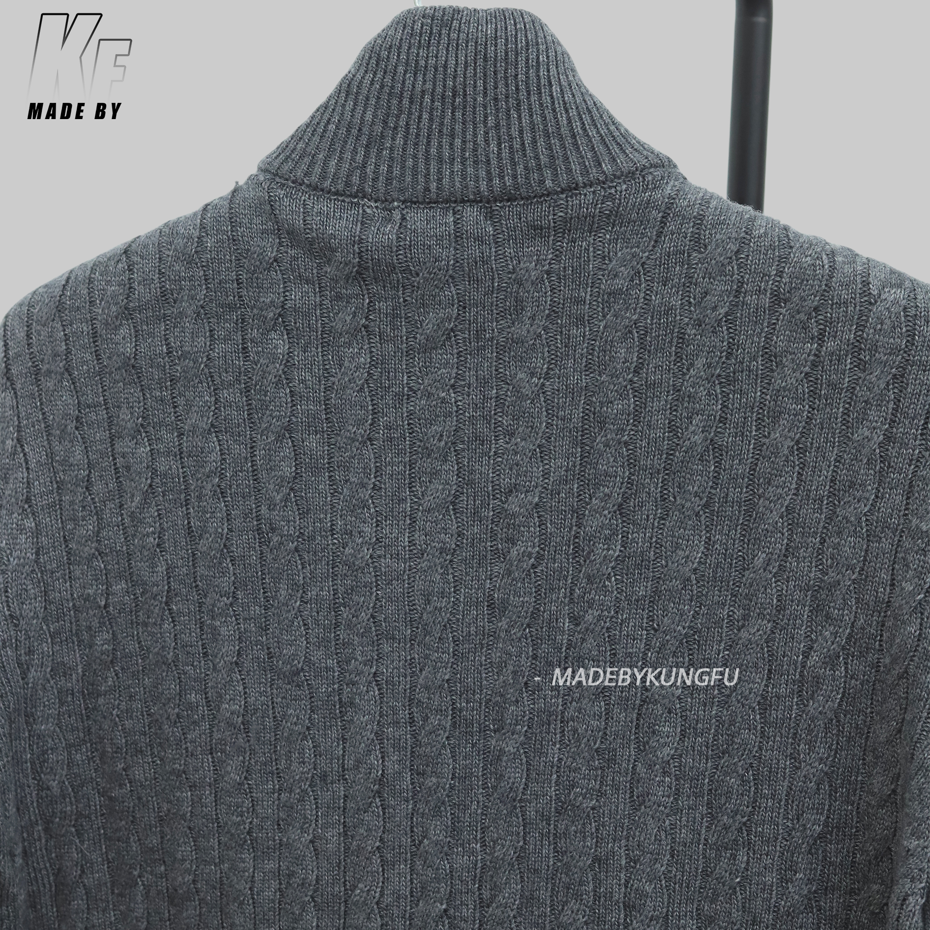 蒙口TB联名毛袖夹克 灰色