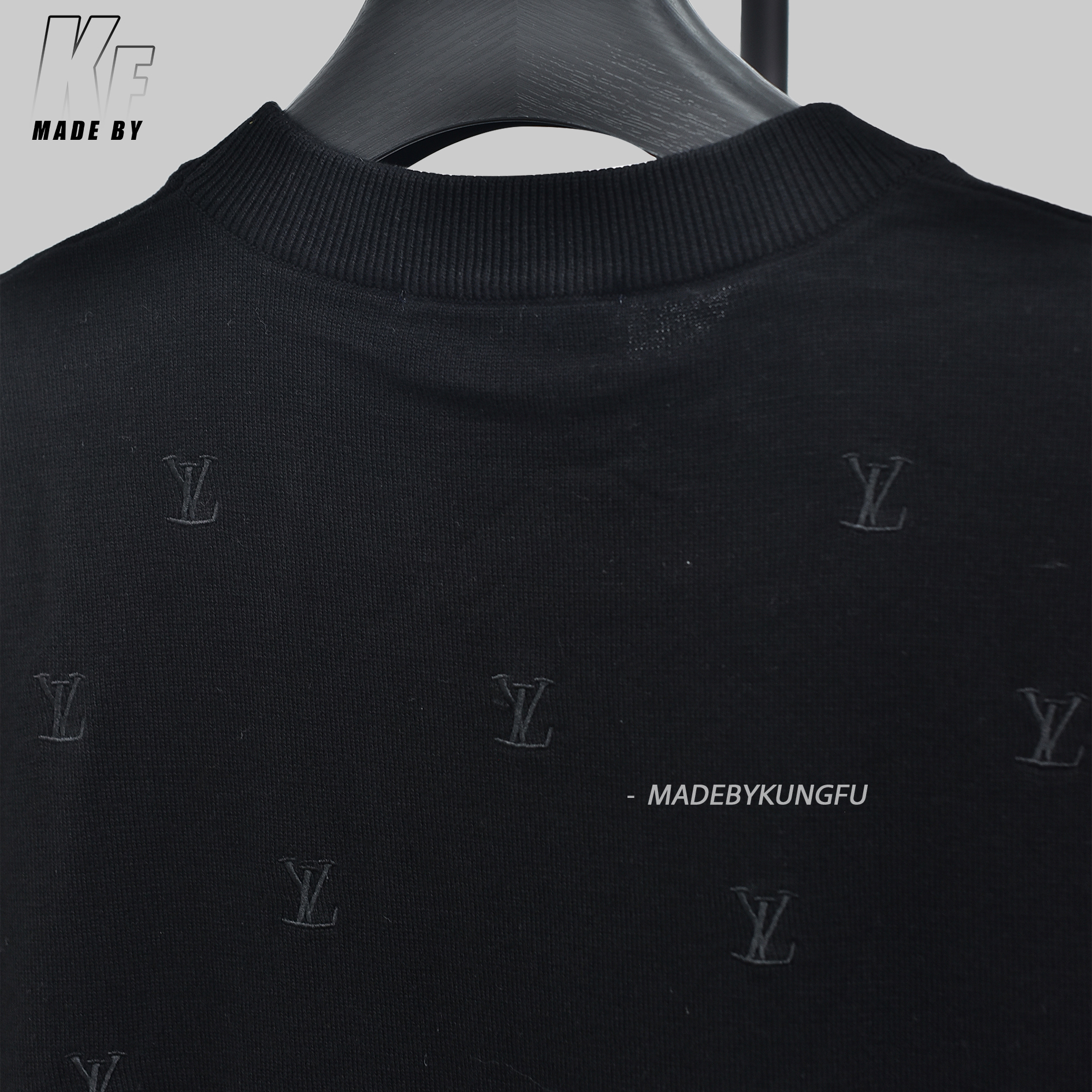 1V印花针织短袖 黑色