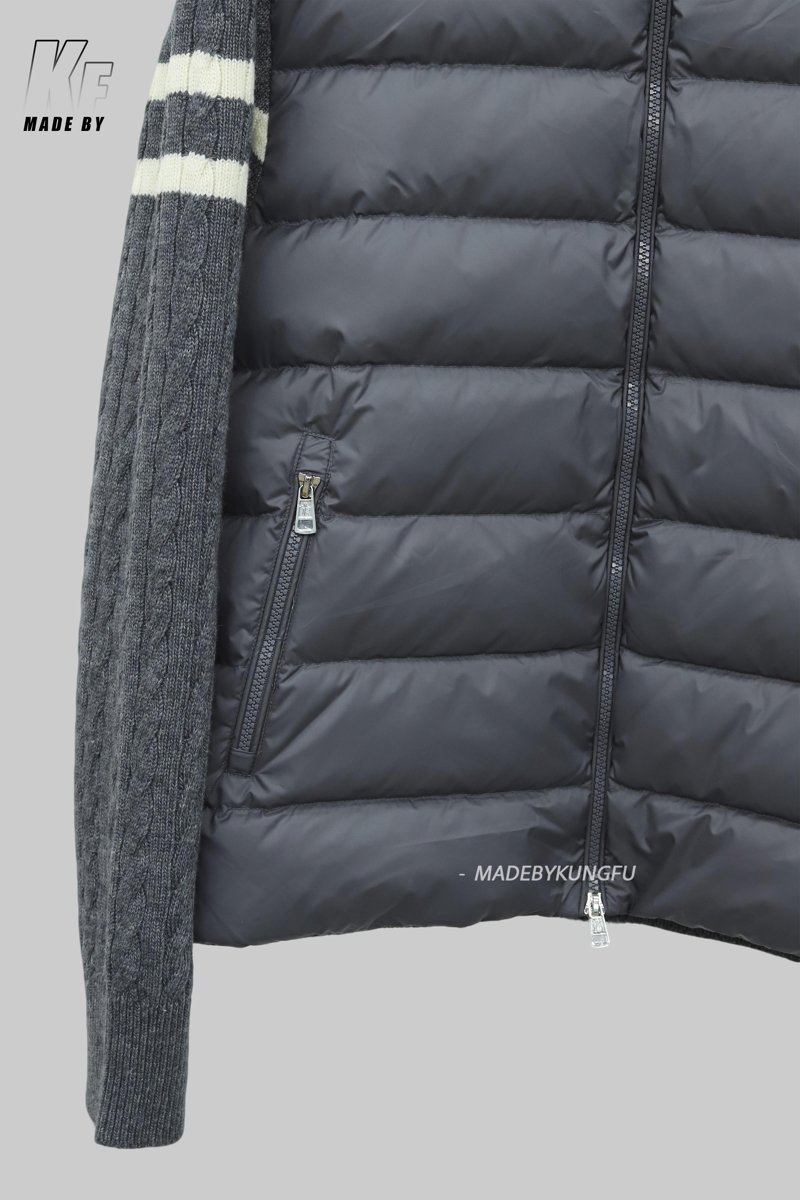 蒙口TB联名毛袖夹克 灰色