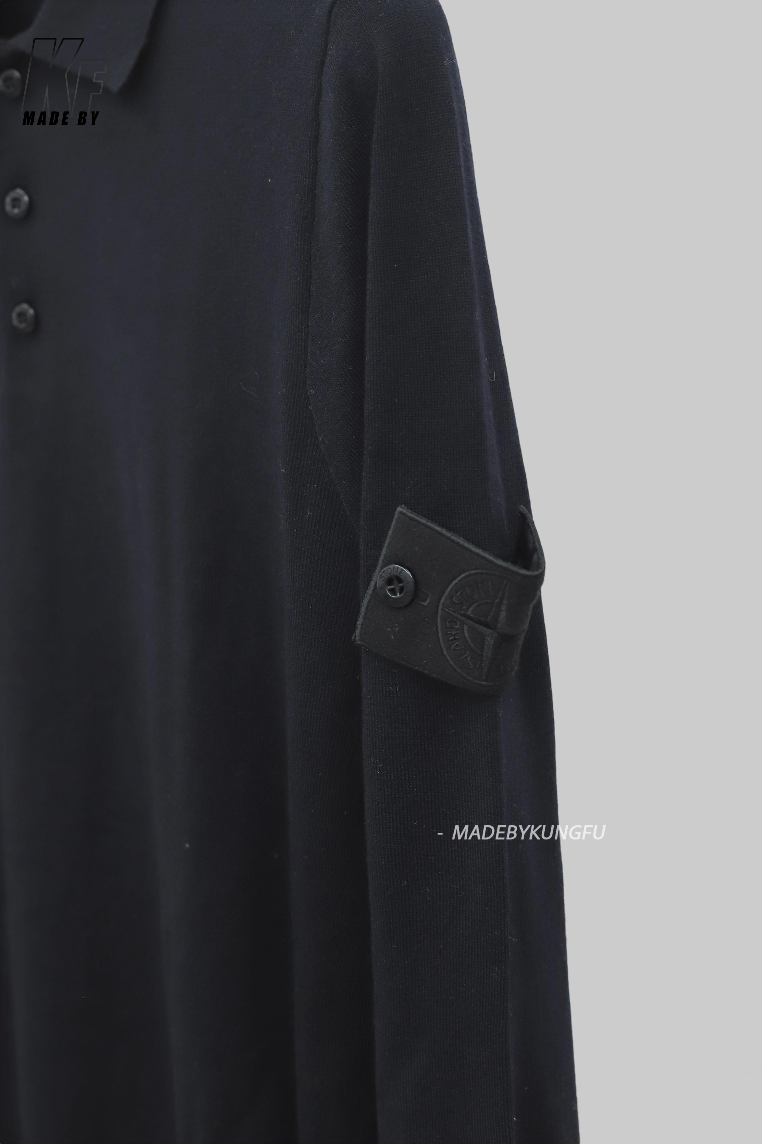 石头岛Polo毛衫 黑色