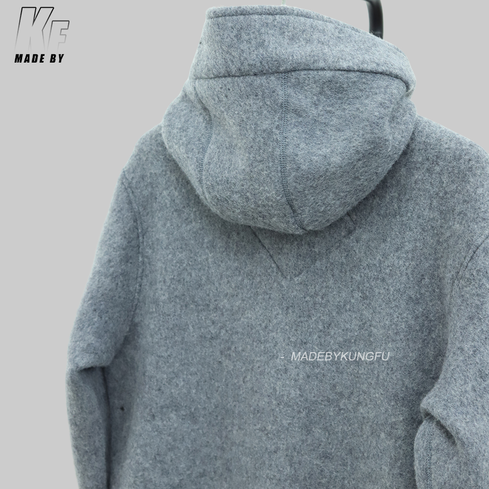 Canada抓绒饰章连帽外套