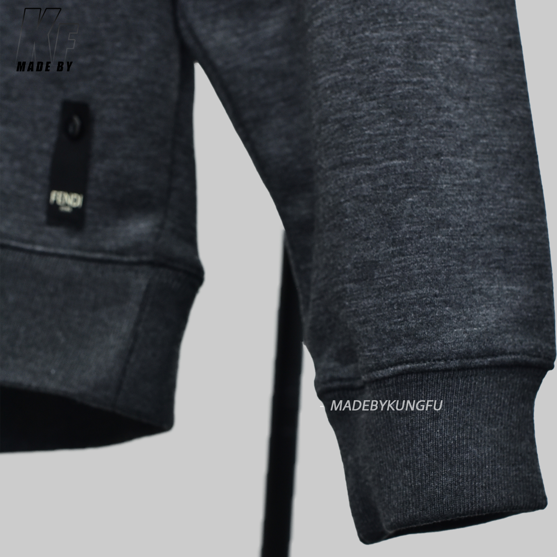 FENDI芬迪logo卫衣 深灰色