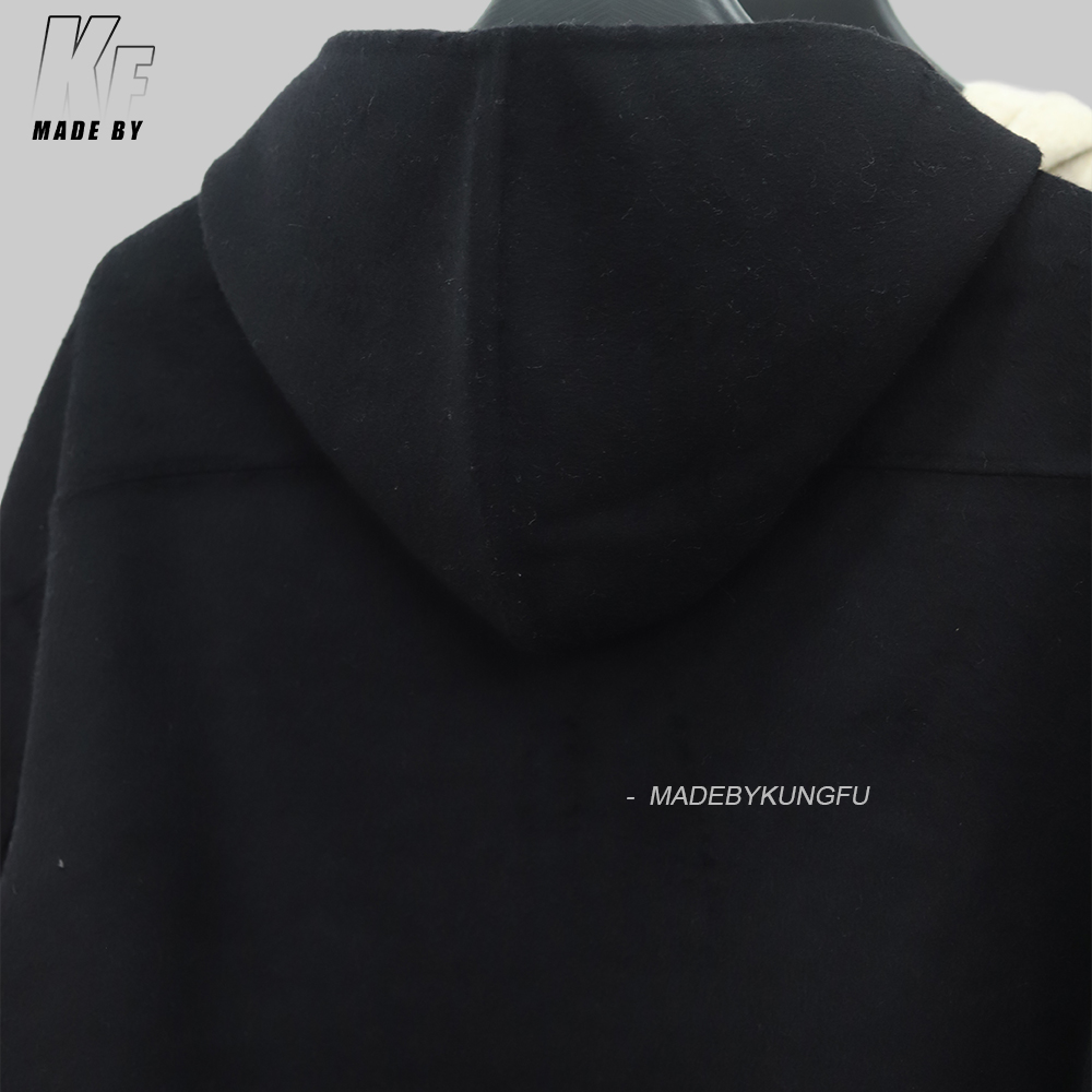 Acne连帽羊绒外套 杏色