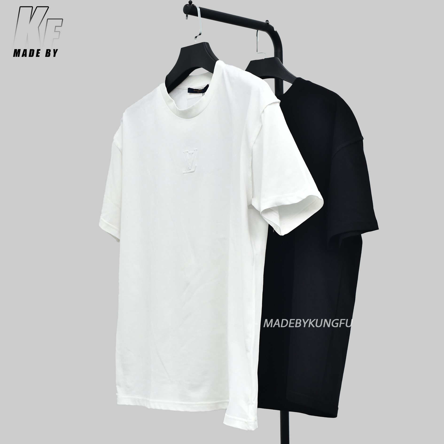1V浮雕logo短袖 黑色白色
