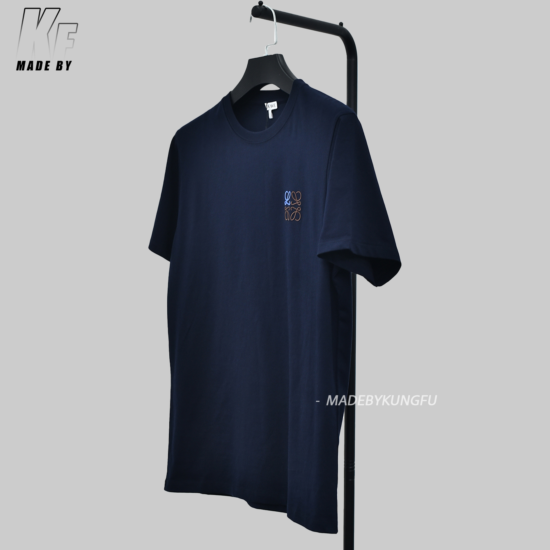 罗意威小logo短袖 藏青