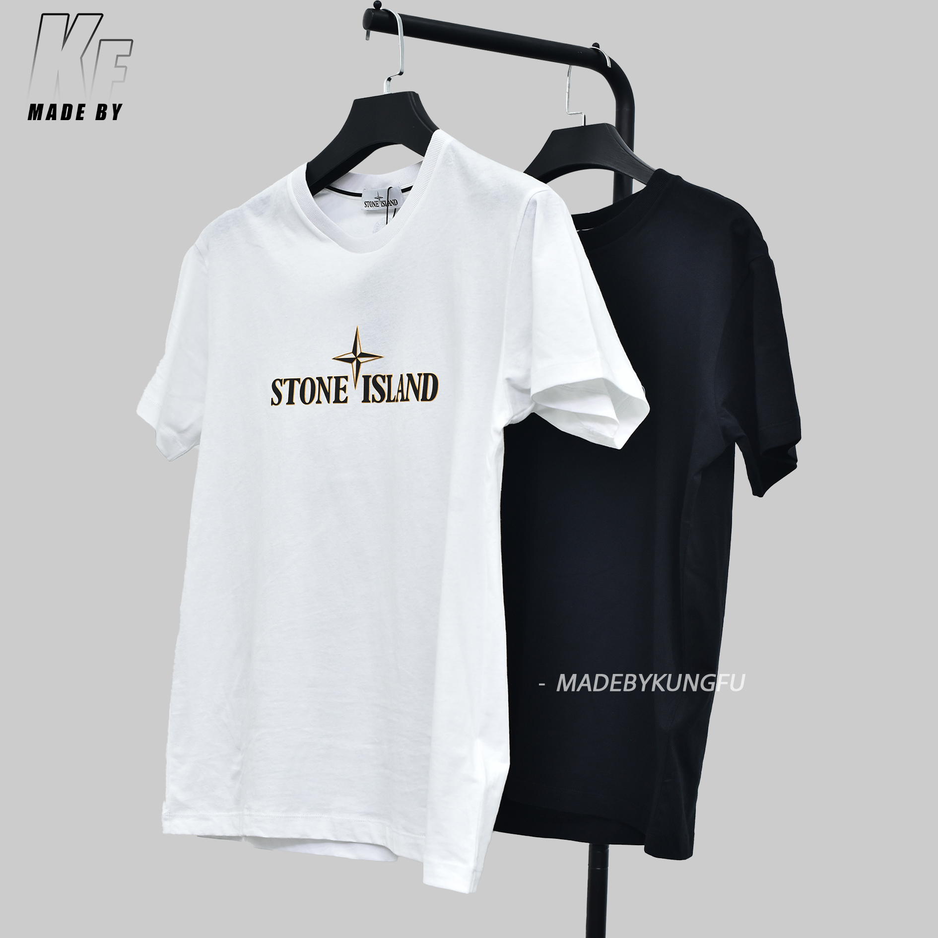 石头岛星星短袖 白色黑色