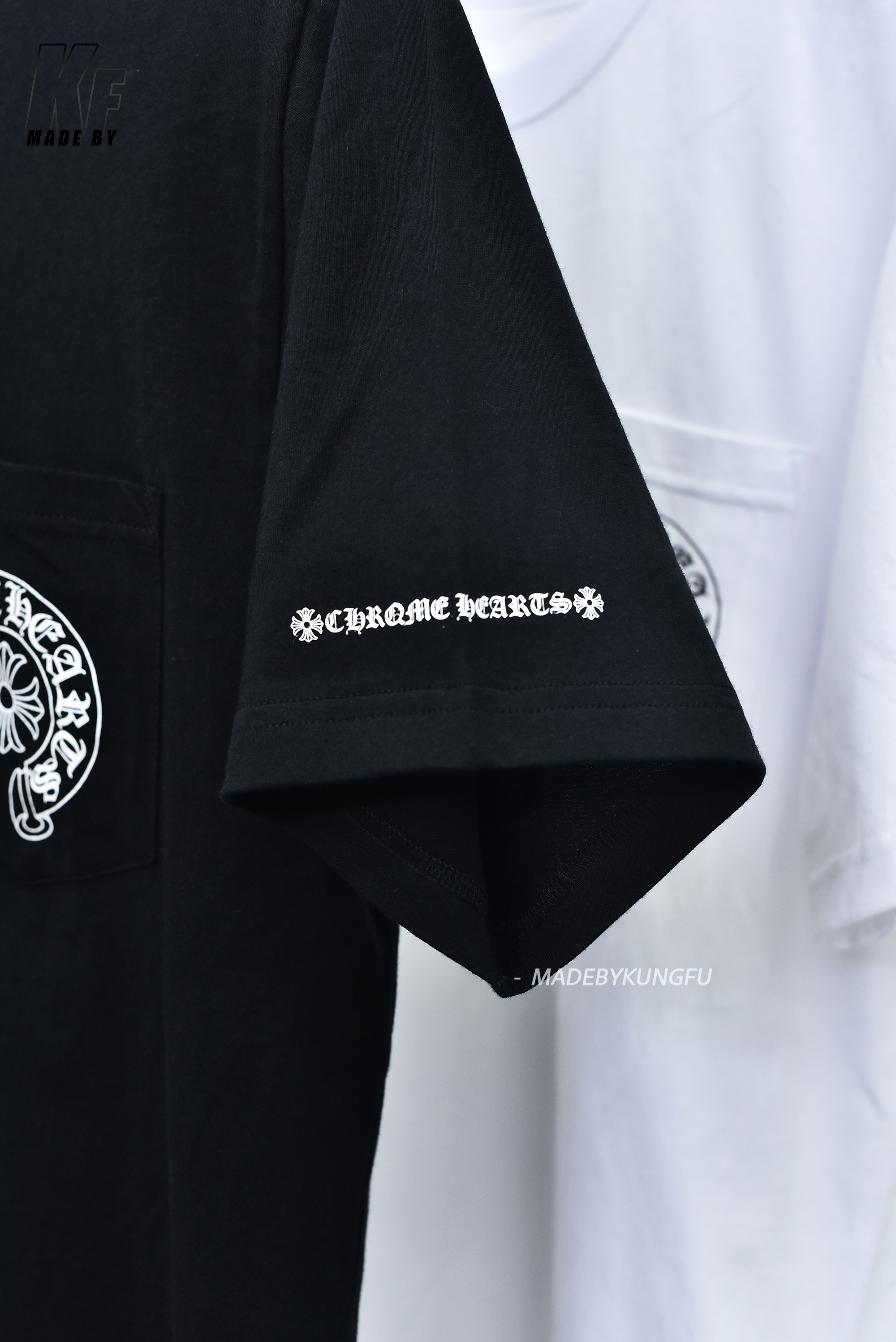 克罗心logo短袖 白色黑色