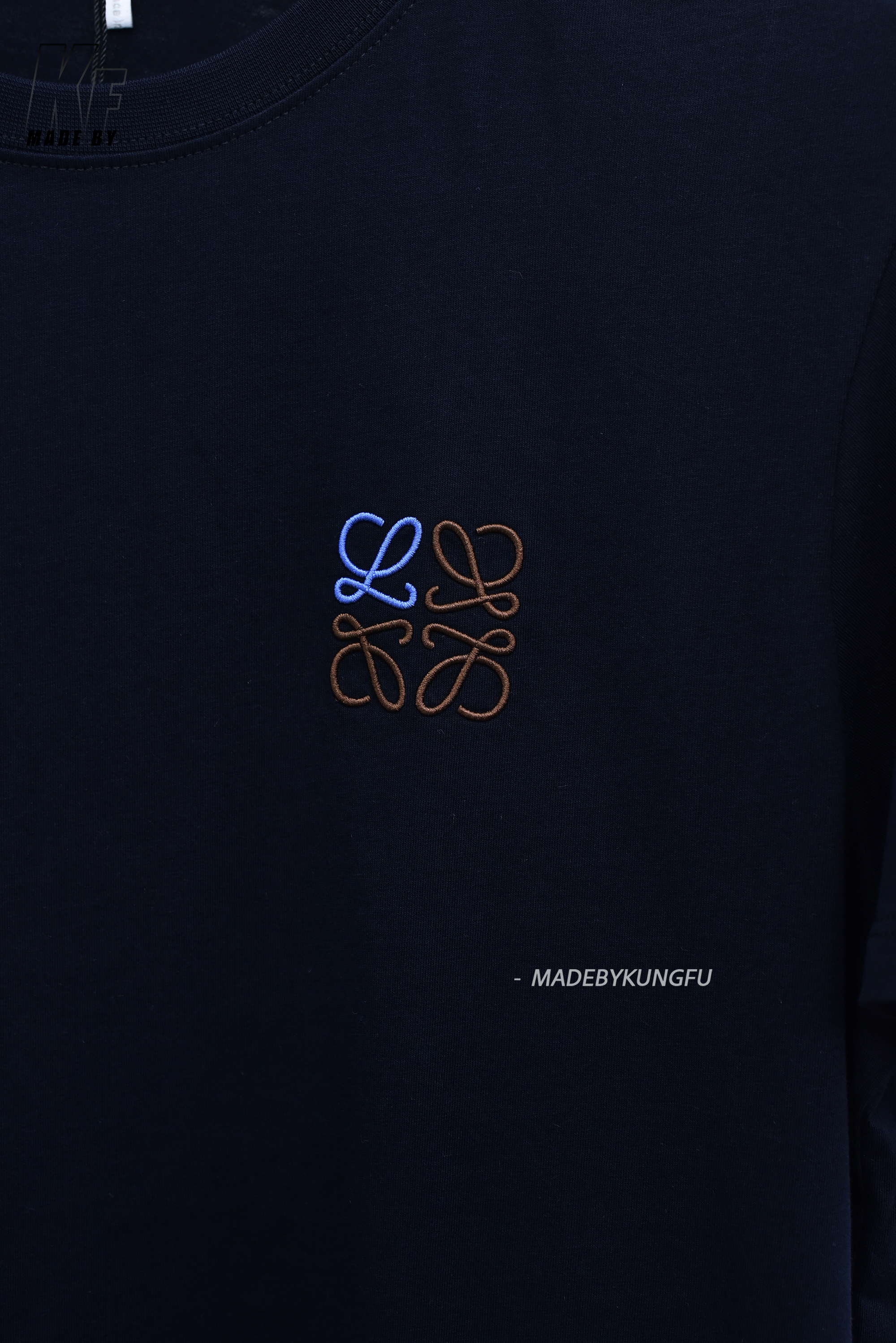 罗意威小logo短袖 藏青
