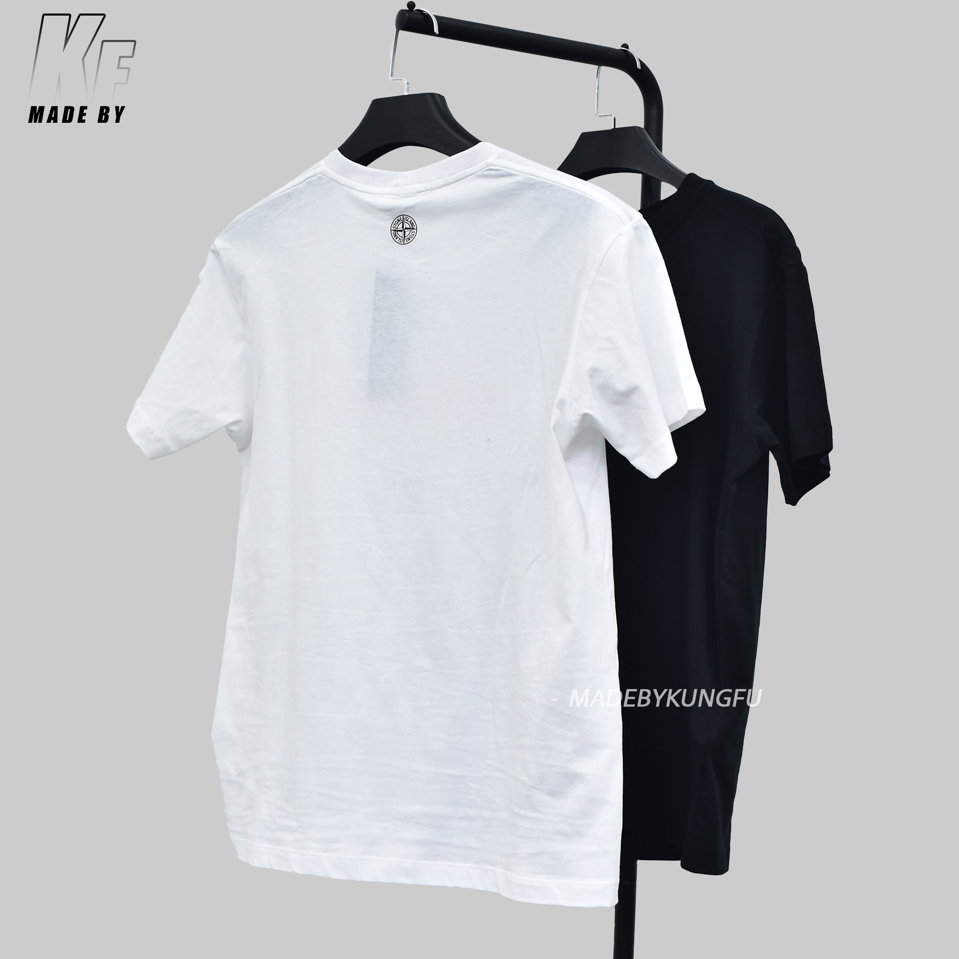 石头岛星星短袖 白色黑色