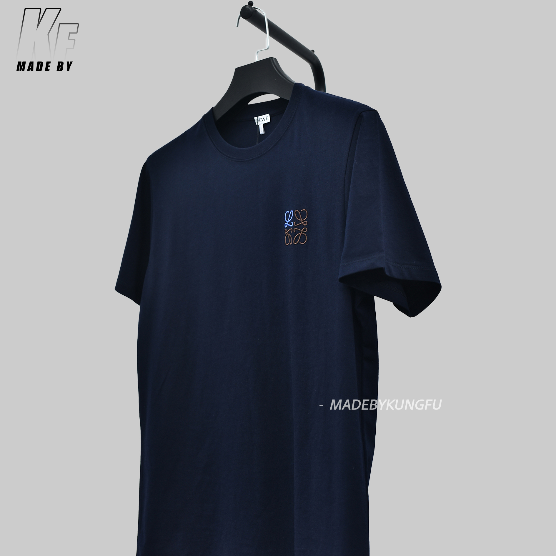 罗意威小logo短袖 藏青