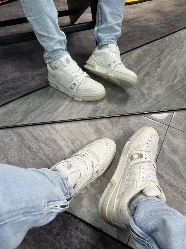 Trainer White Cement