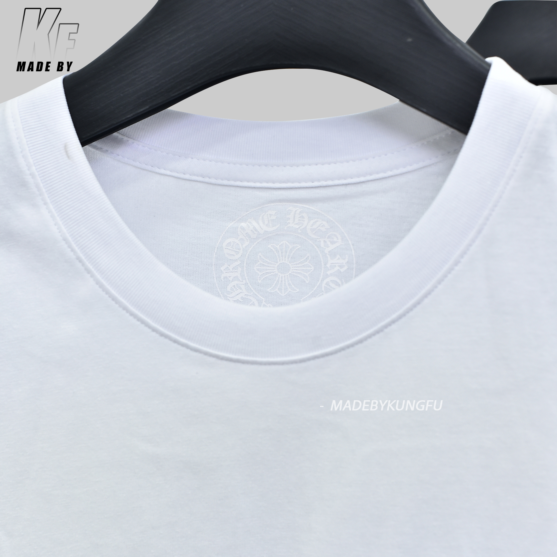 克罗心logo短袖 白色黑色