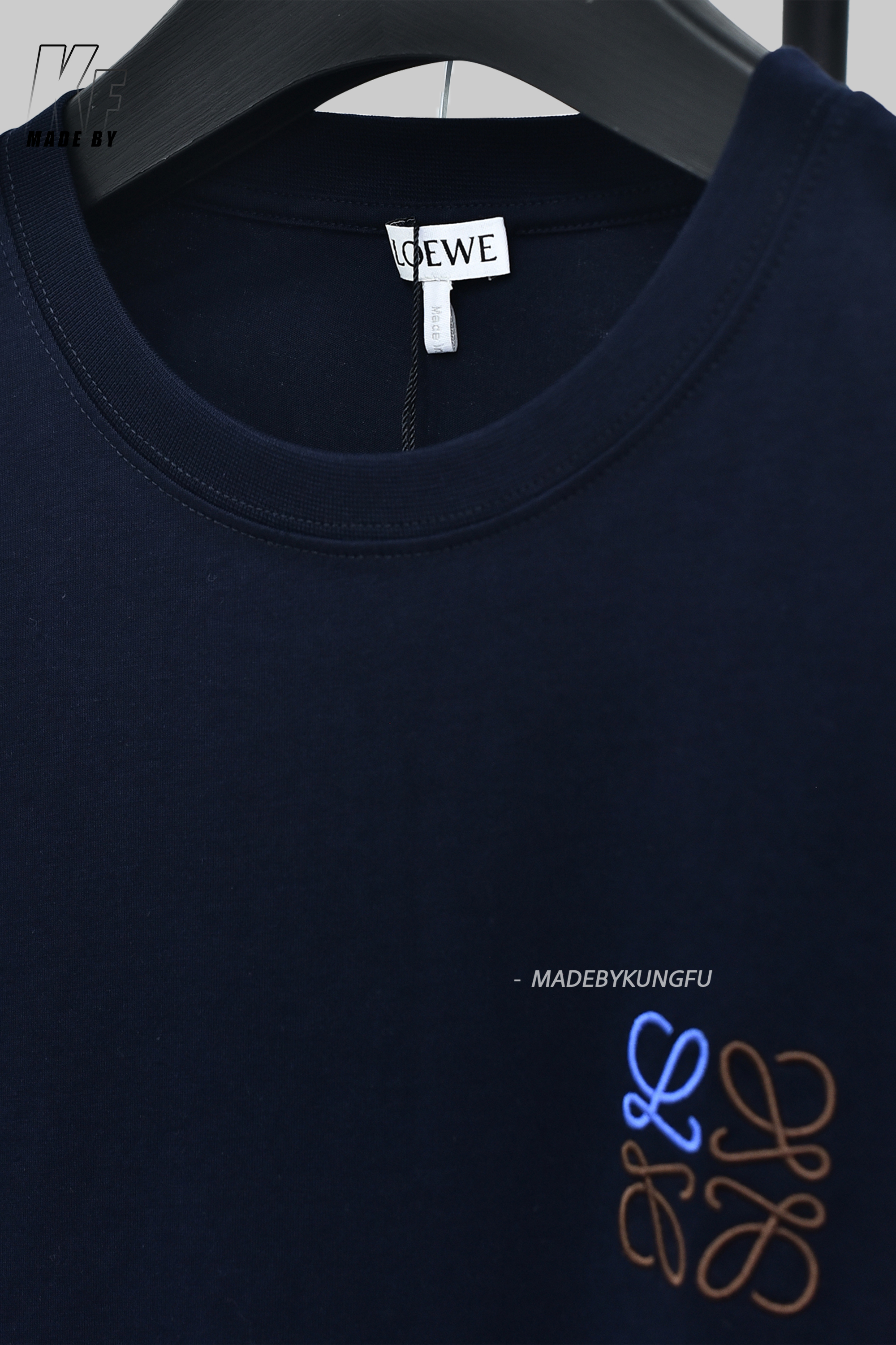 罗意威小logo短袖 藏青